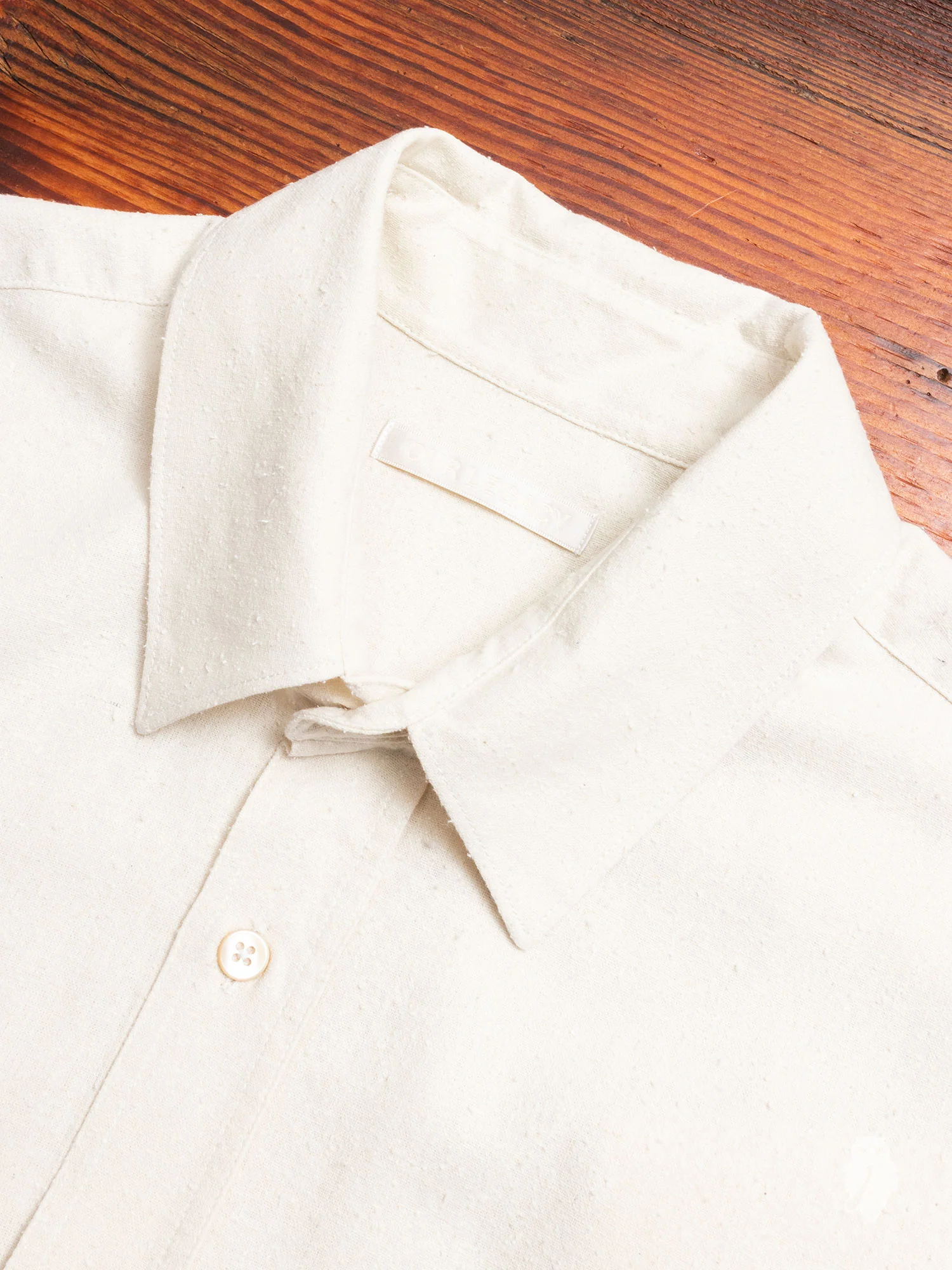 Classic Shirt in White Silk - Image 3
