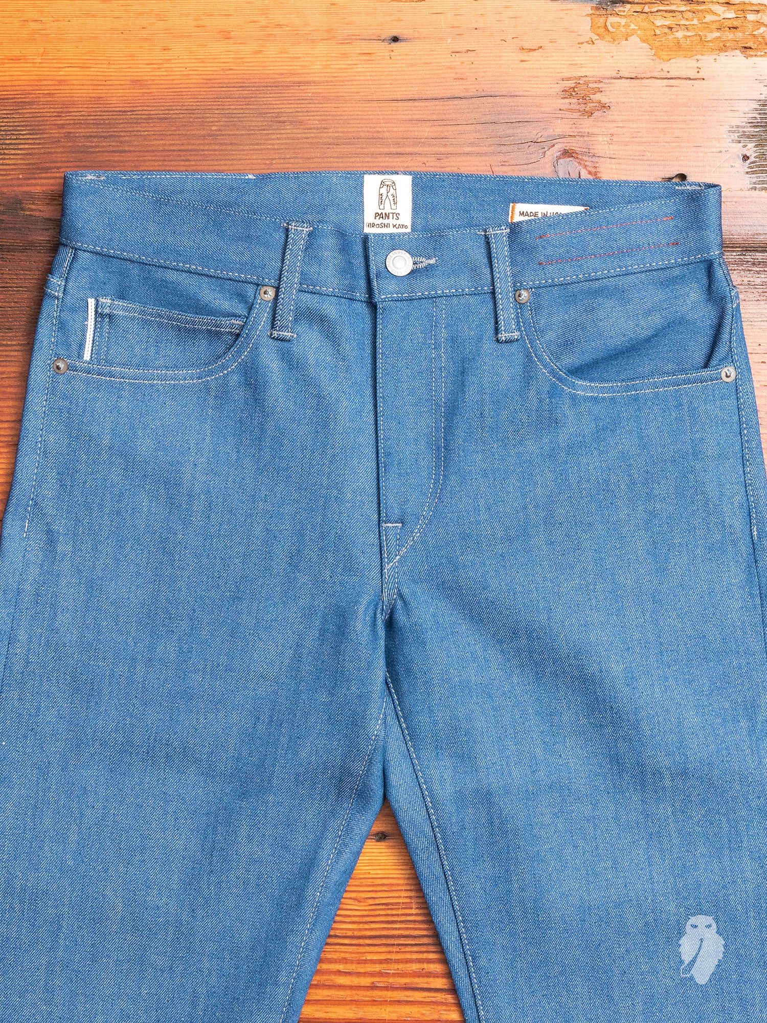"Cobalt" 10.5oz Stretch Selvedge Denim - Pen Slim - Image 4