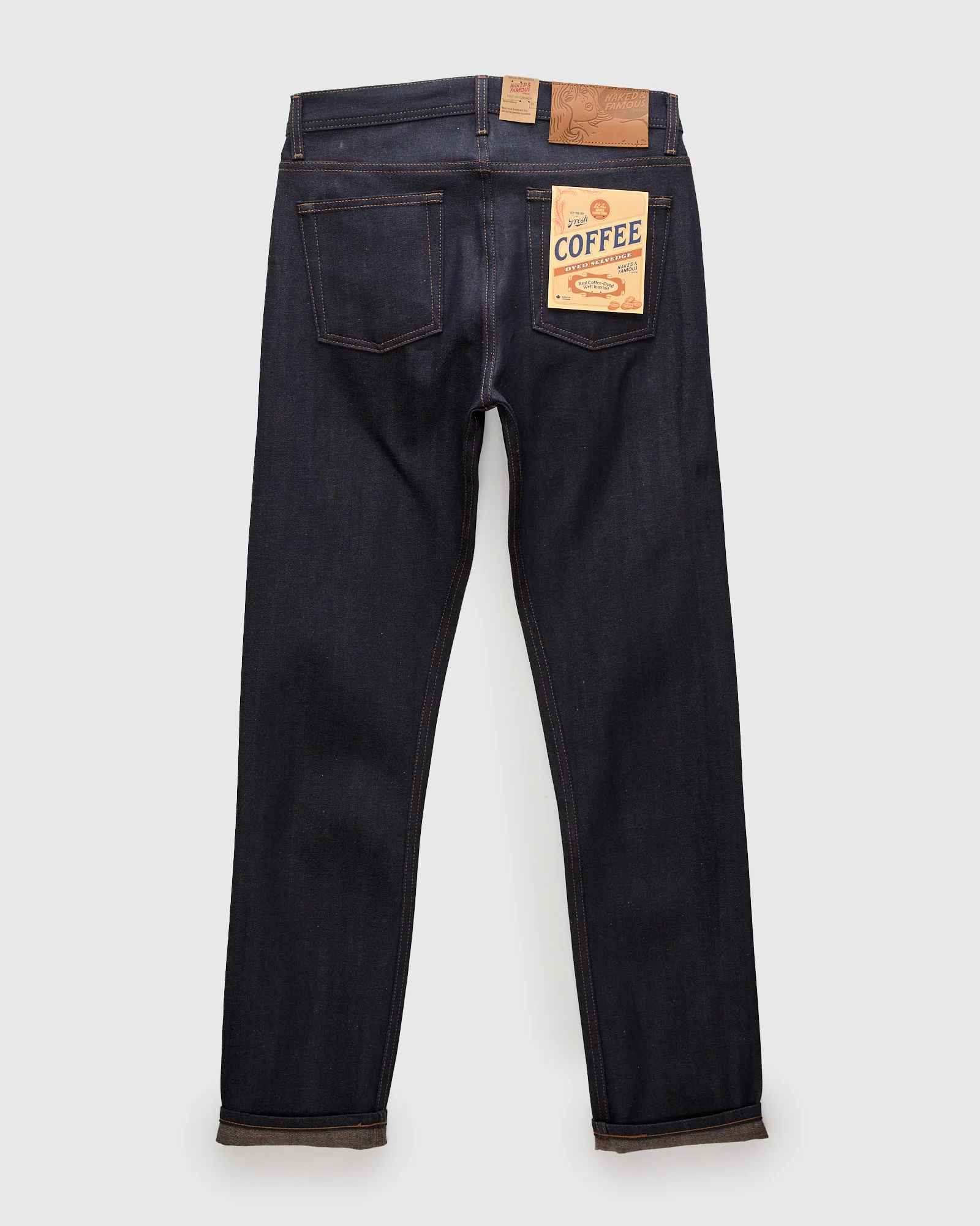 "Coffee Dye" 12.5oz Selvedge Denim - Weird Guy Fit - Image 3