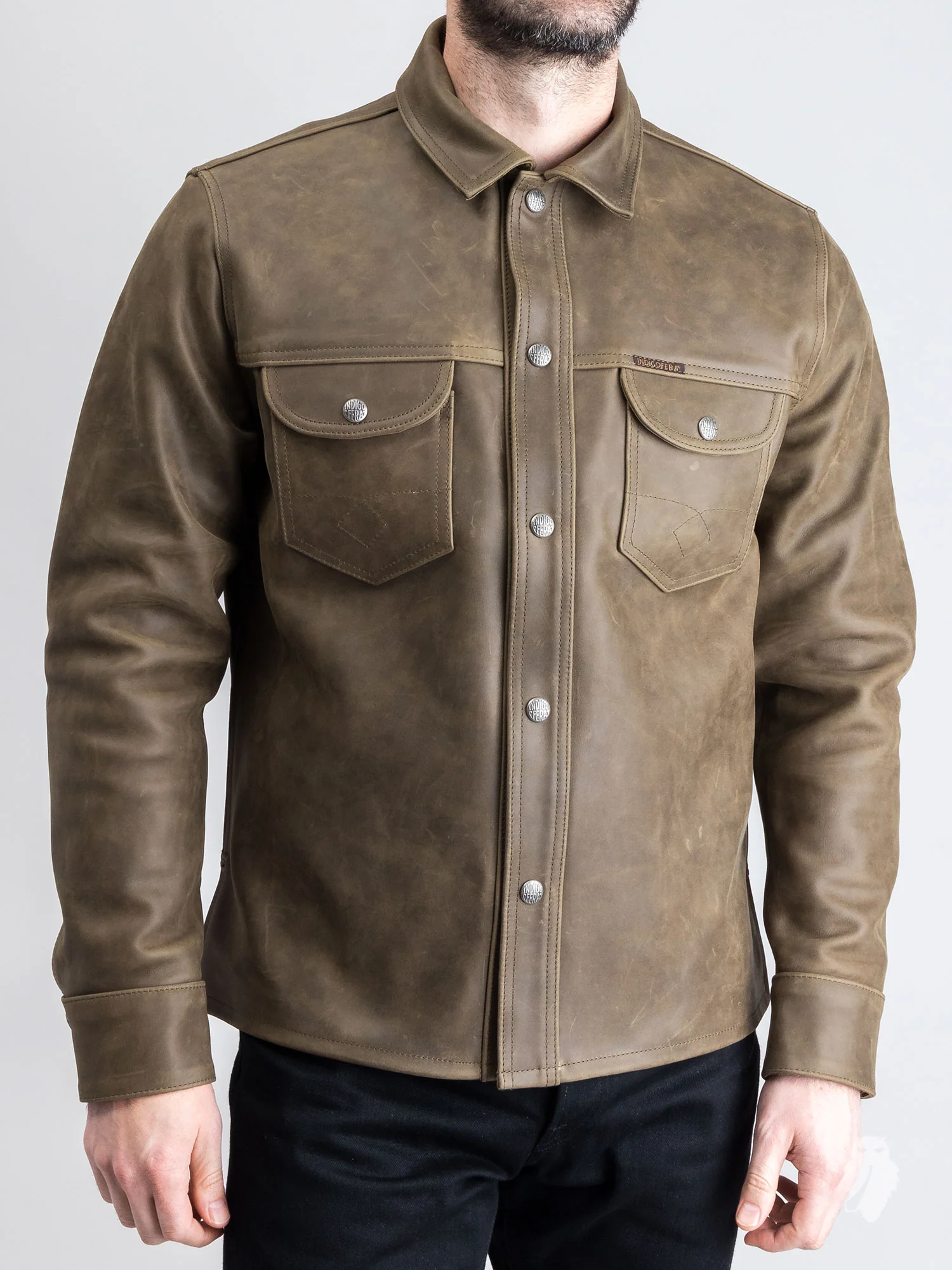 Copeland Leather Jacket in Green - Image 2