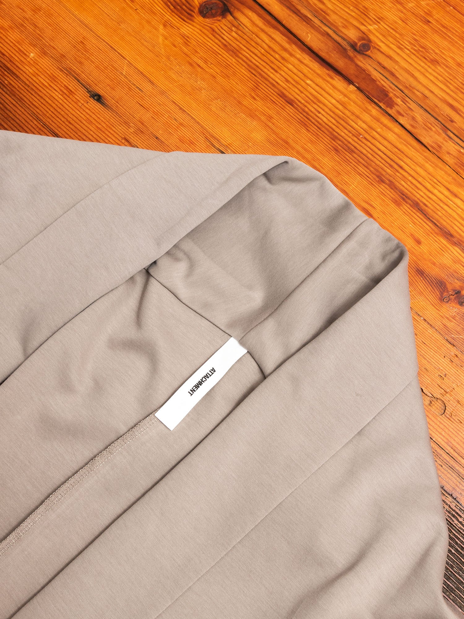 Cotton Double-Face Stole Collar Cardigan in Beige - Image 3