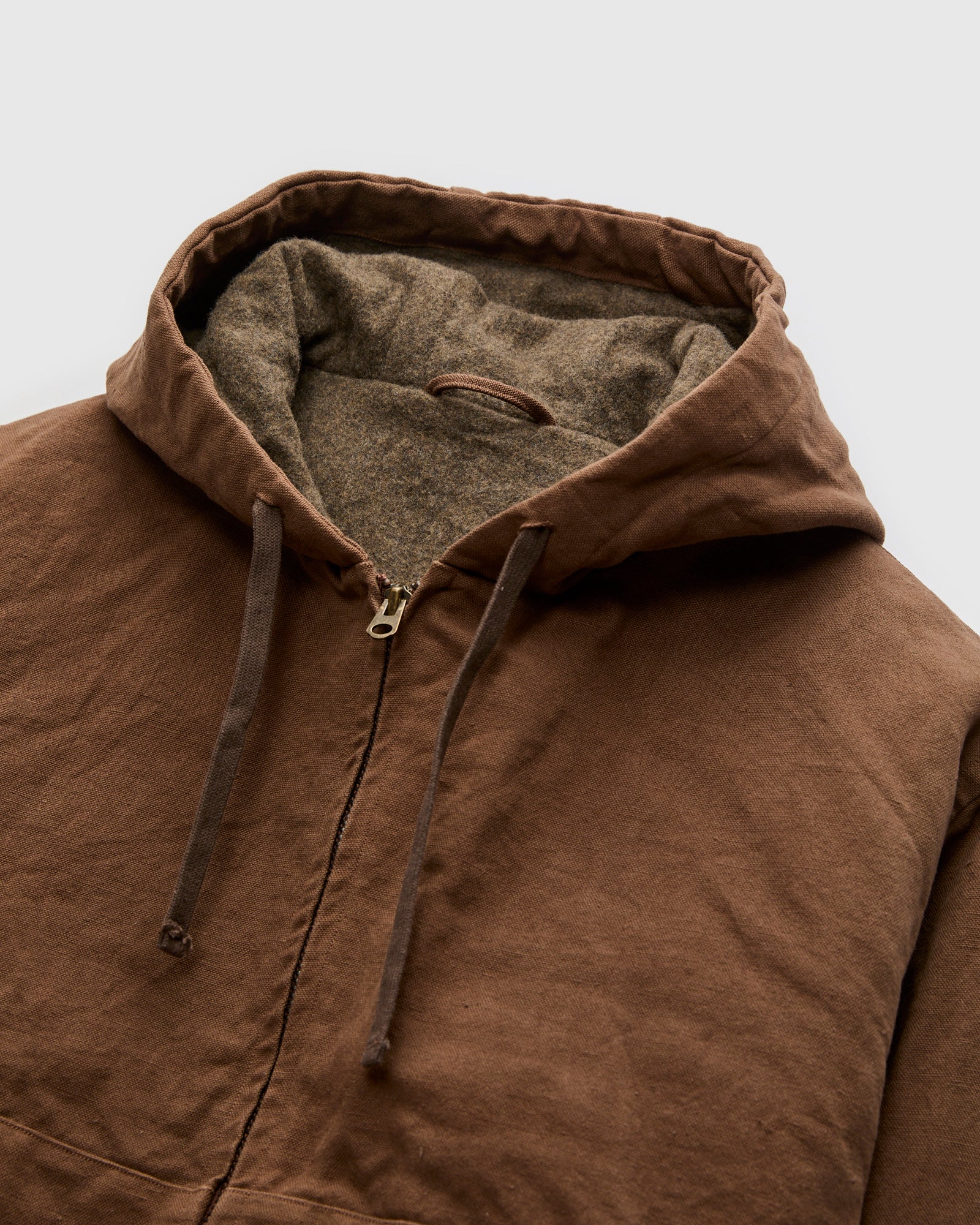 Cotton Hemp Hoody Jacket in Kakishibu - Image 4