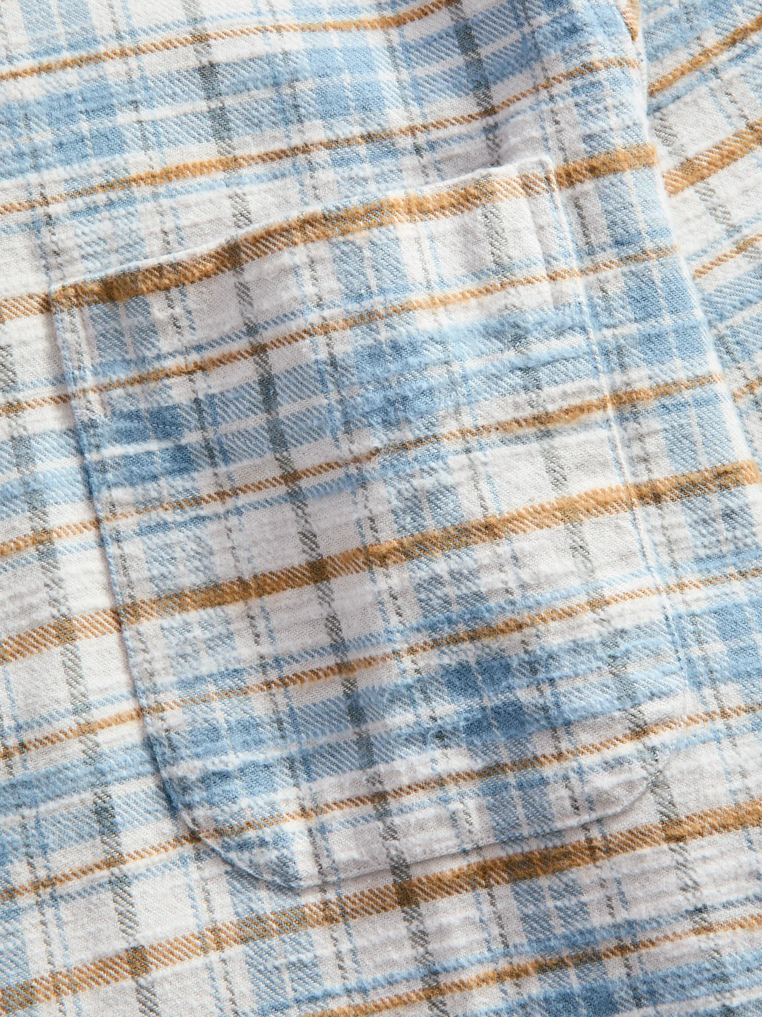 Cotton Slub Check Flannel in White - Image 4