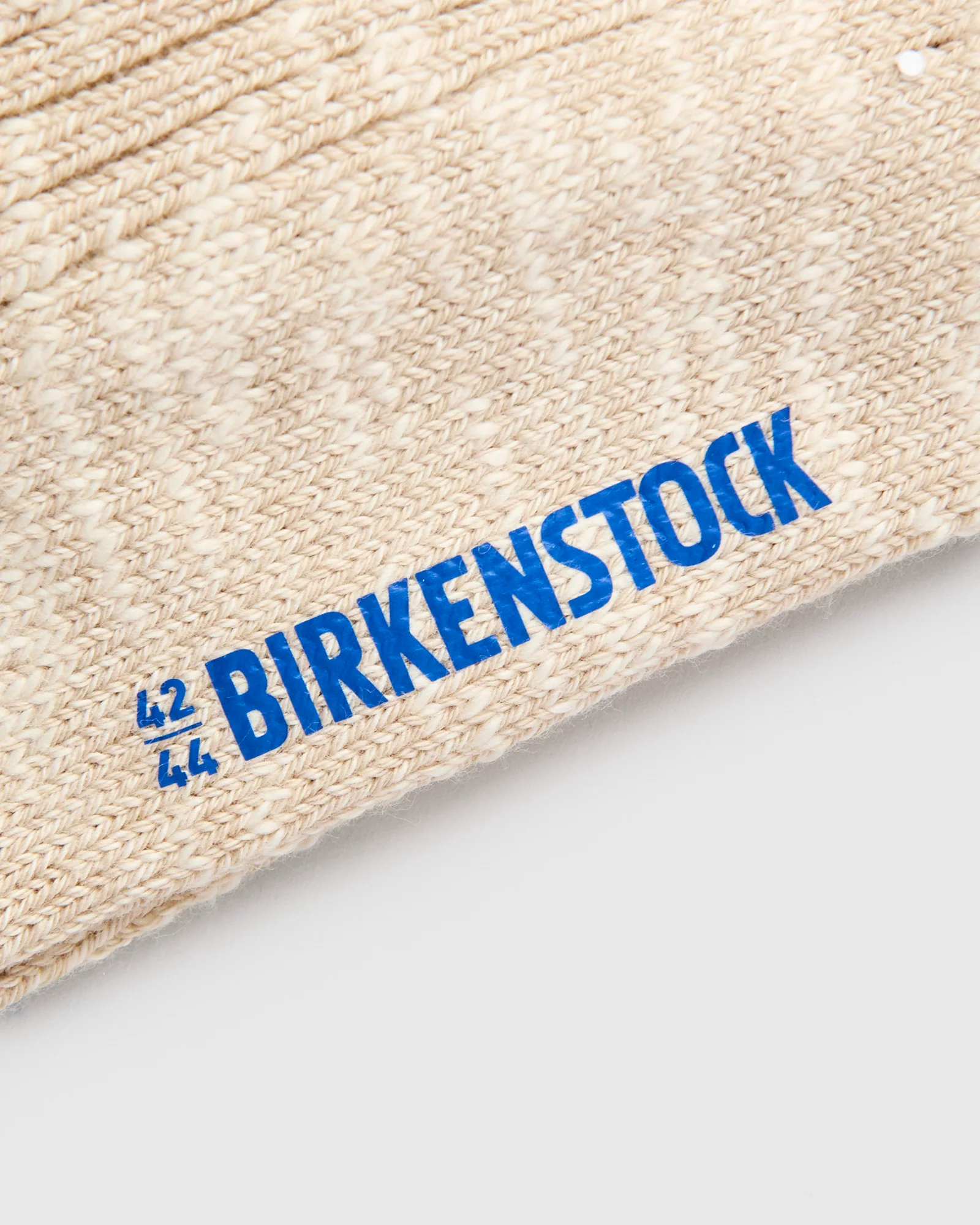 Cotton Slub Crew Sock in Beige - Image 3