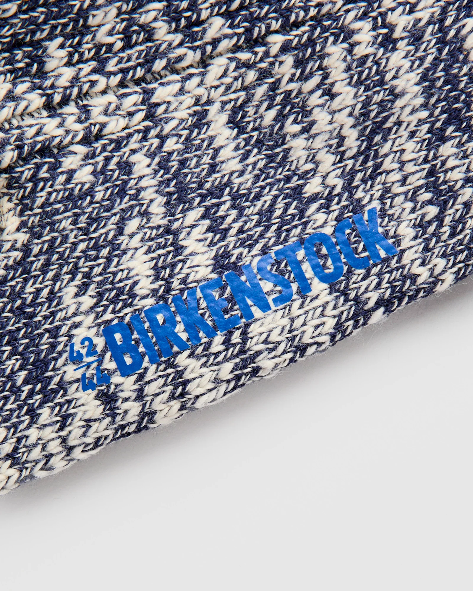 Cotton Slub Crew Sock in Blue - Image 3