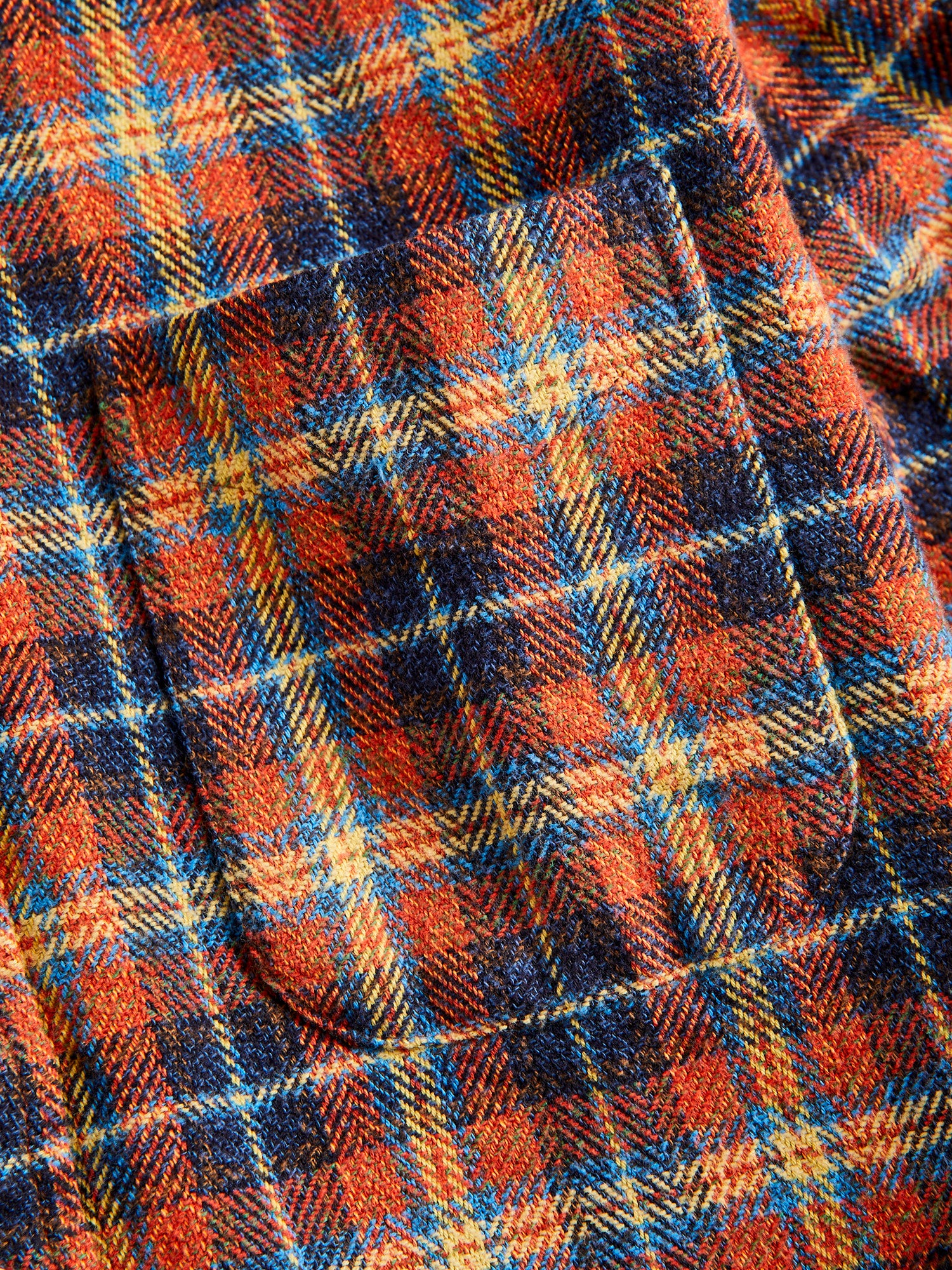 Cotton Tweed Check in Red - Image 4
