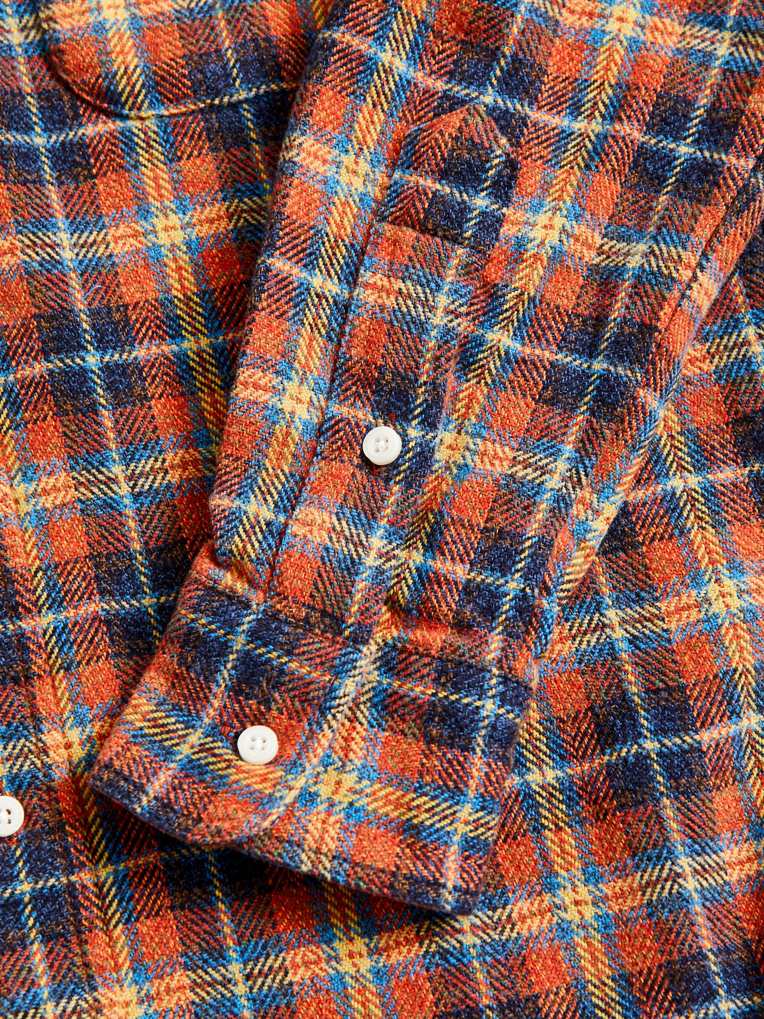 Cotton Tweed Check in Red - Image 5