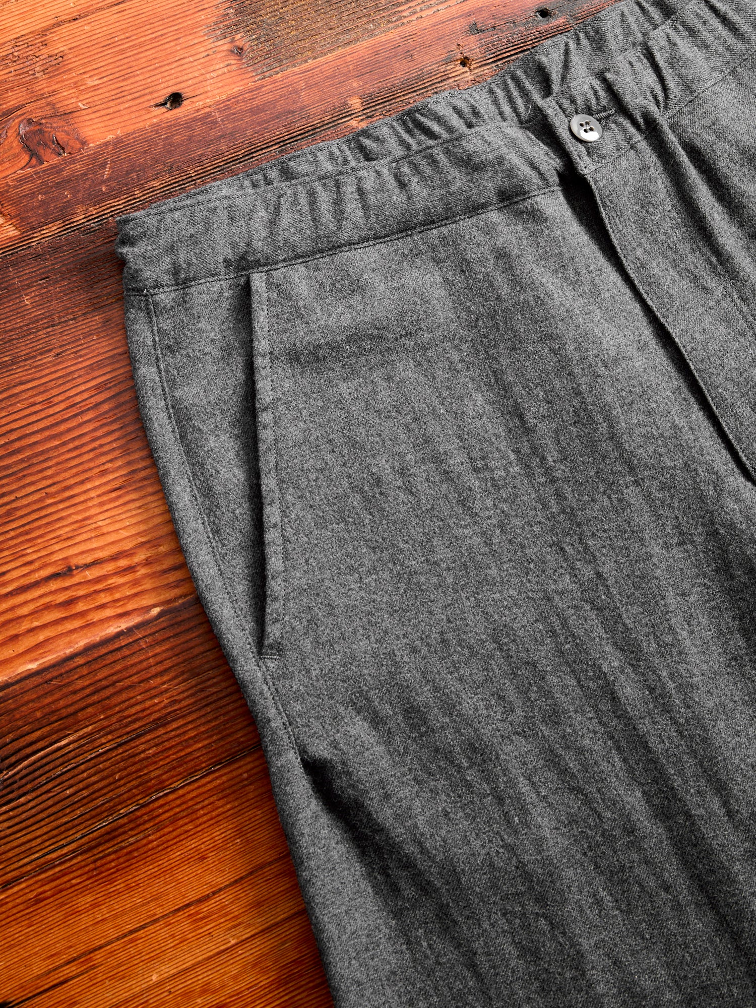 Cotton Wool Easy Pants in Charcoal Grey - Image 7