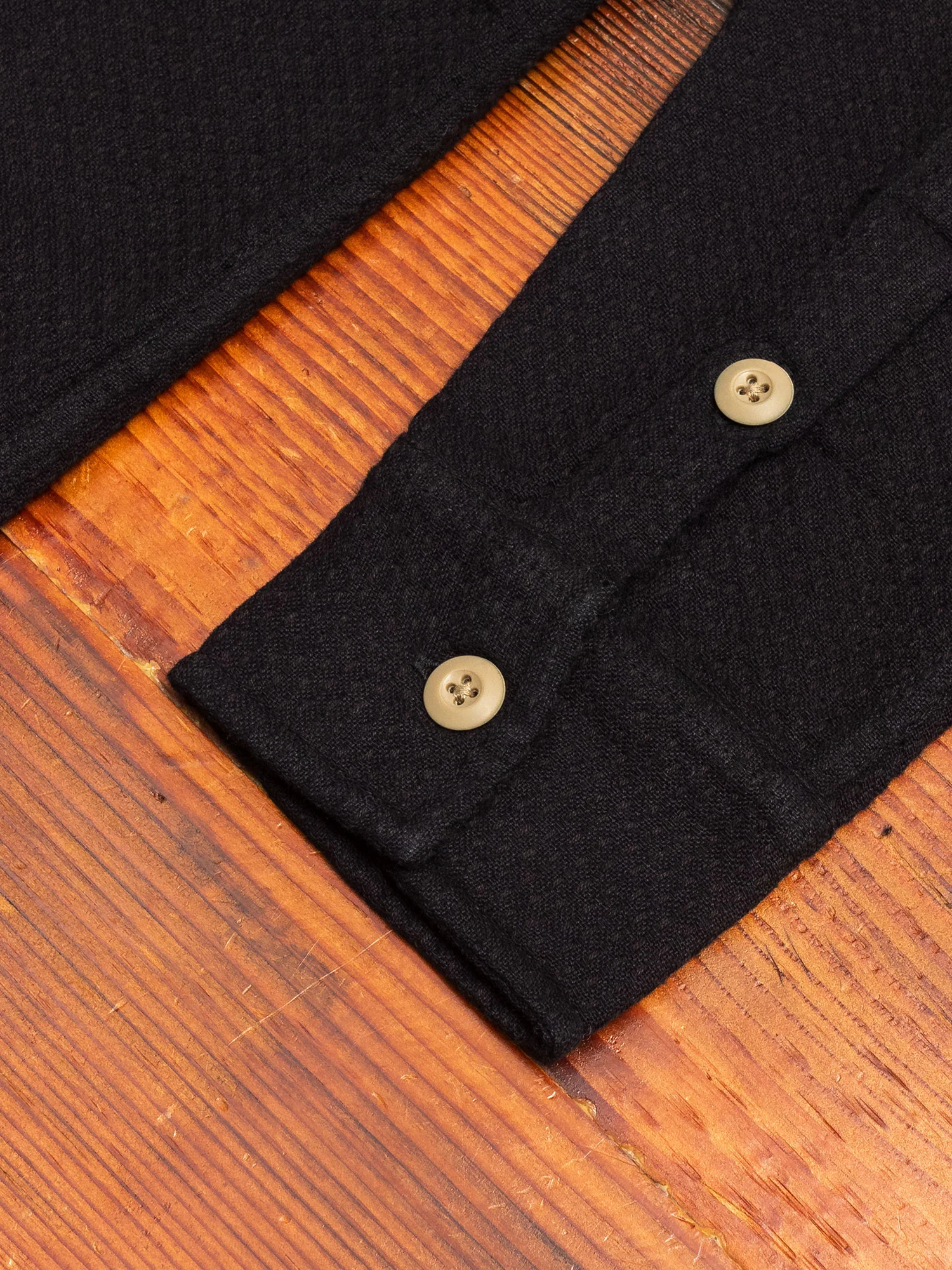 CPO Shirt in Black Overdye Sashiko - Image 6