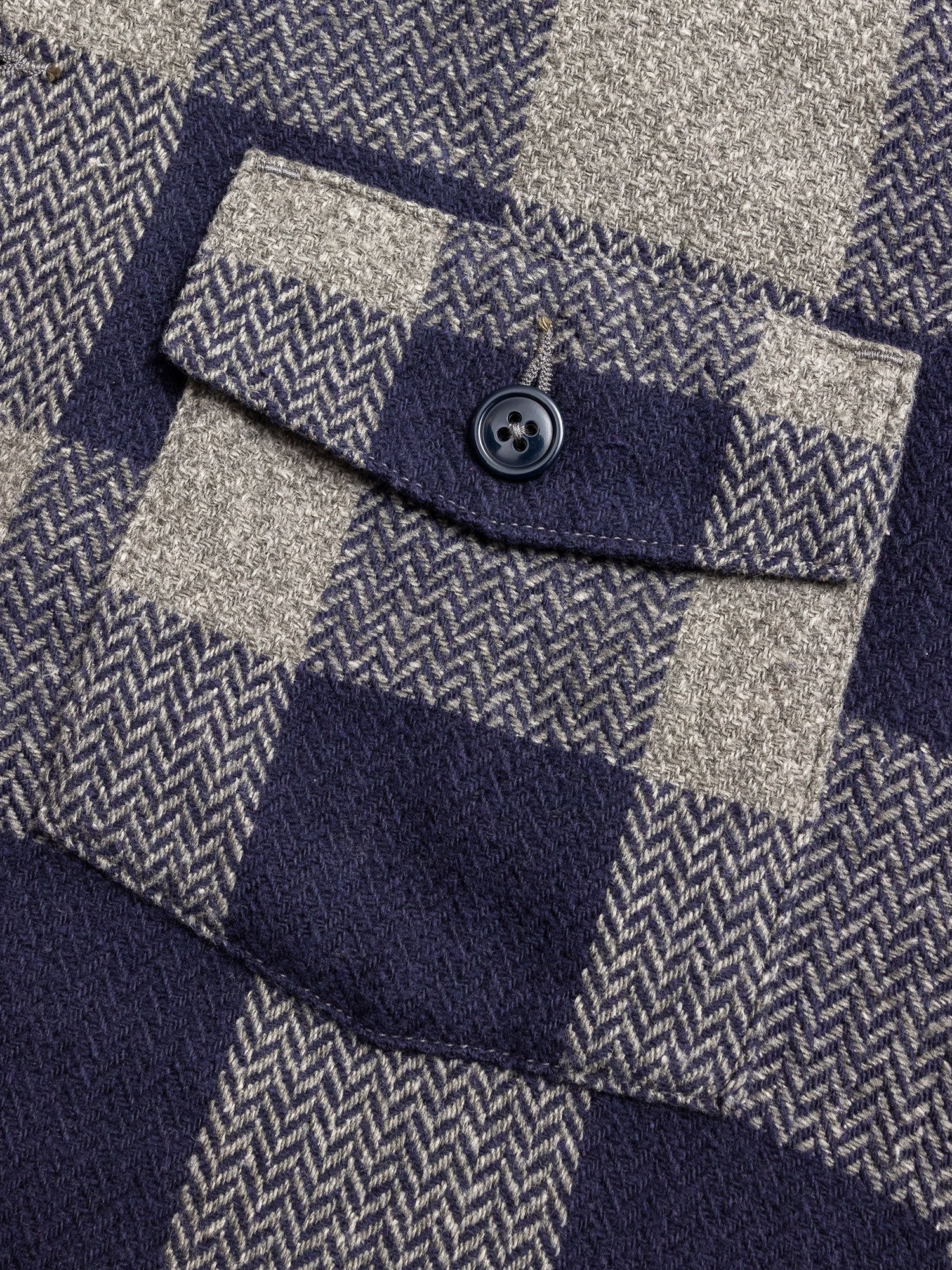 CPO Shirt Jacket in Navy Check - Image 3
