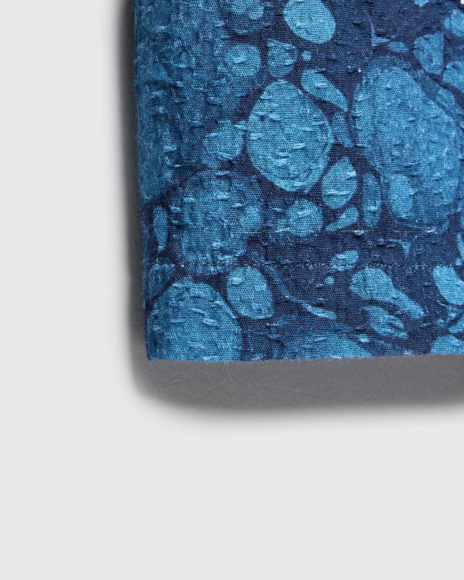 Textured Crammond Shirt in Blue Marble Print - Image 6