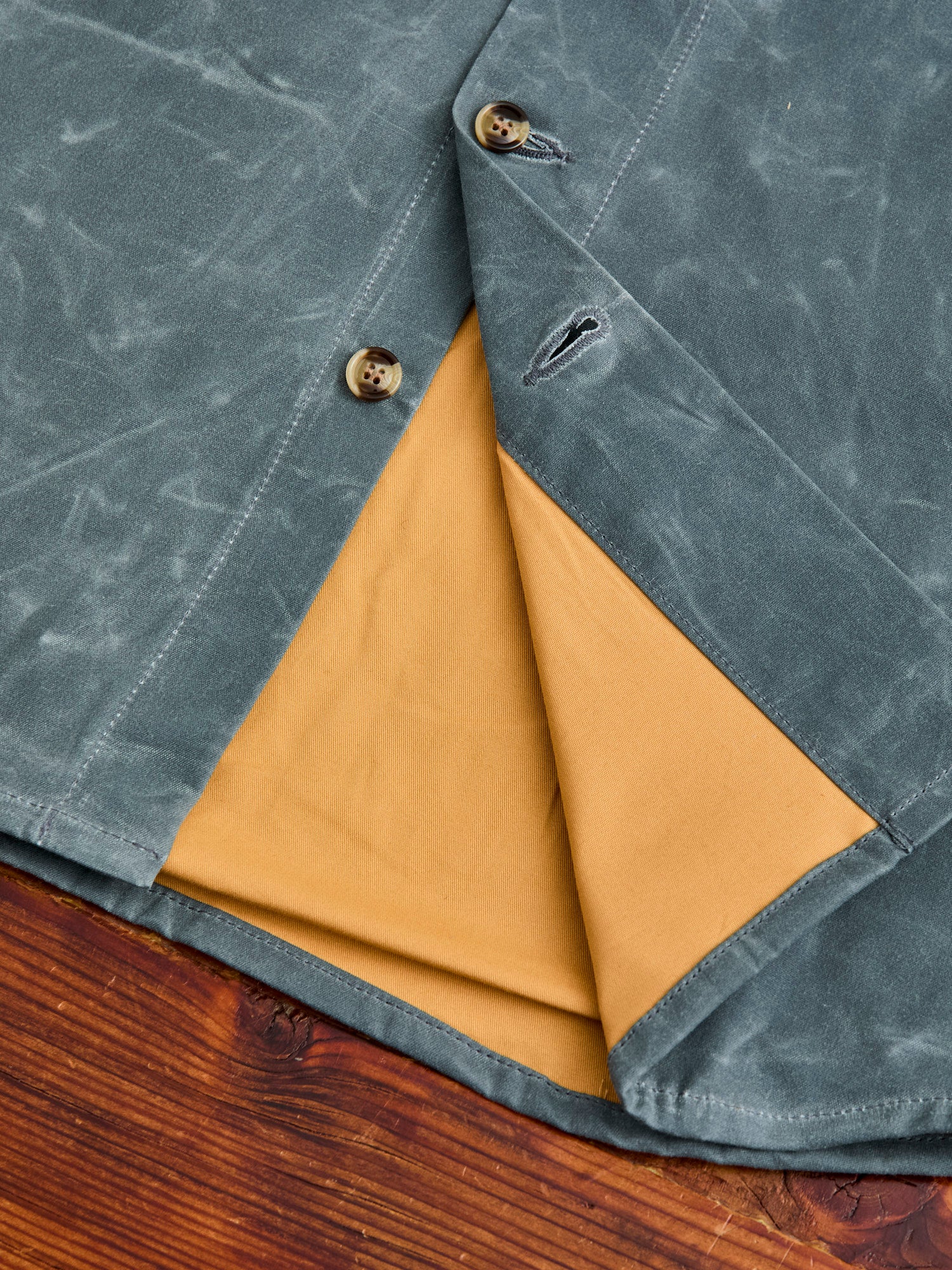 Waxed Canvas Crissman Overshirt in Harbor Blue - Image 9