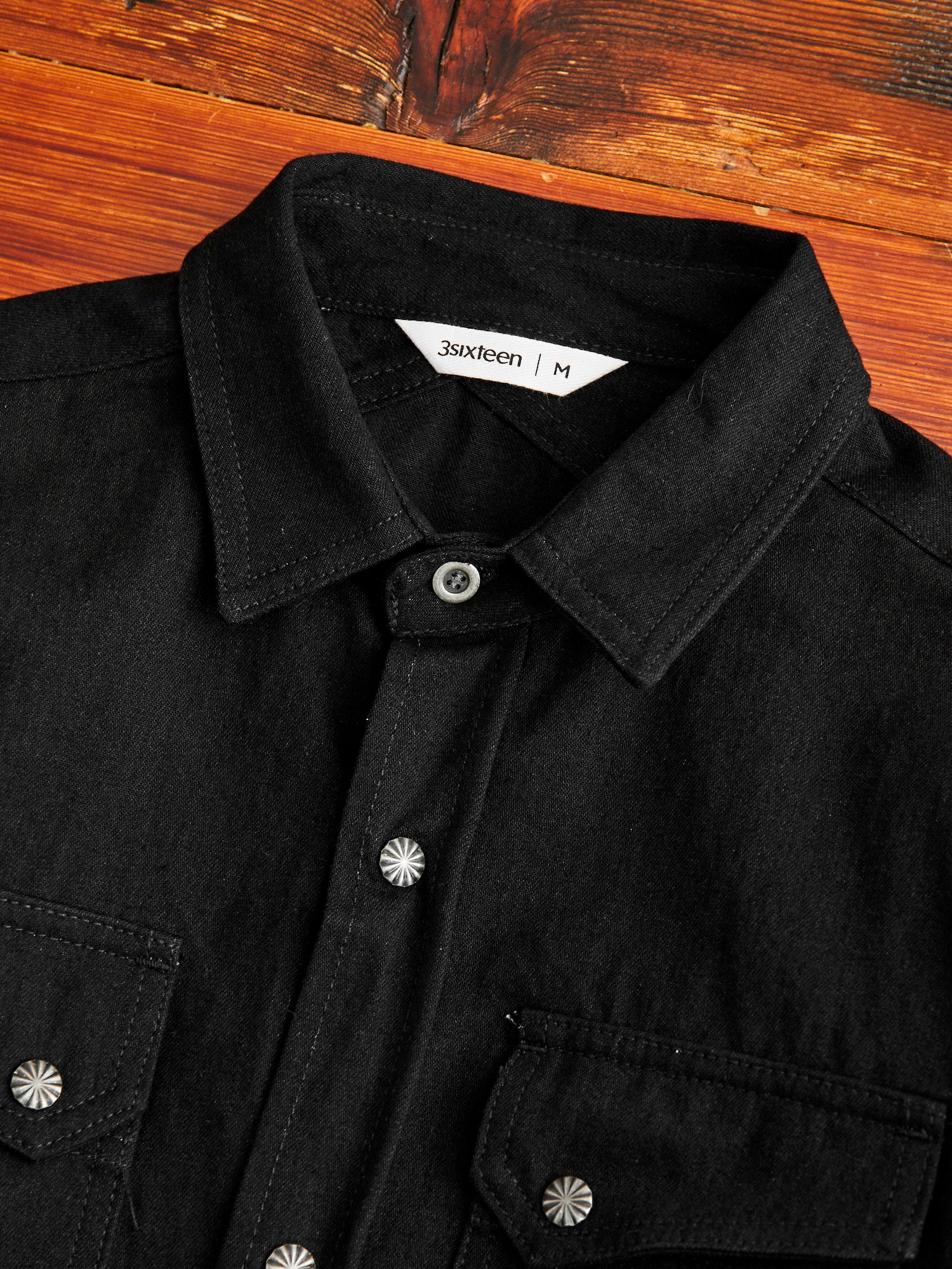 Crosscut Western in Black Denim - Image 3