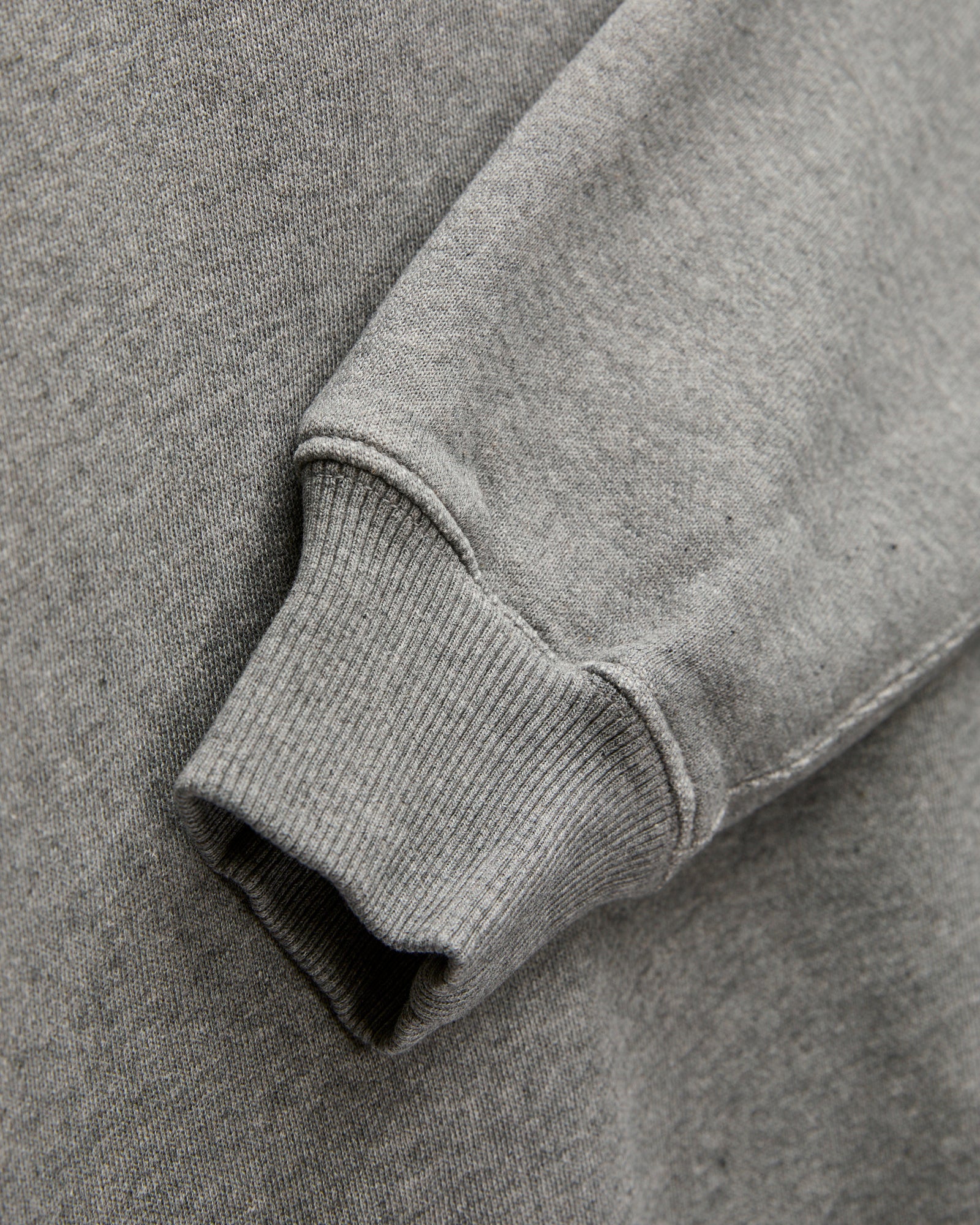 CSW28 "Good Basics" Organic Cotton Crewneck Sweater in Grey Melange - Image 4