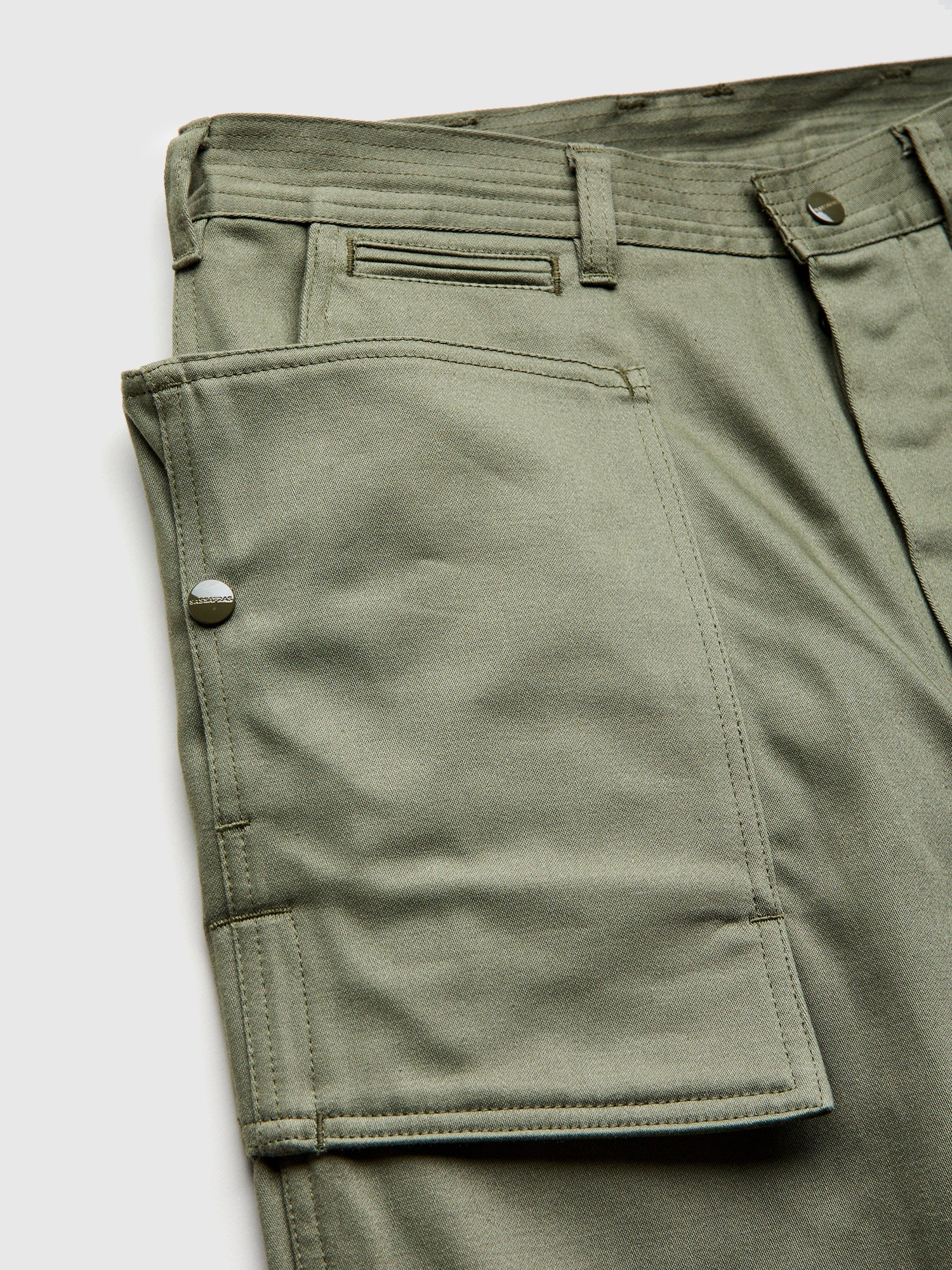 Cultivator Pants in Olive Satin Back - Image 5
