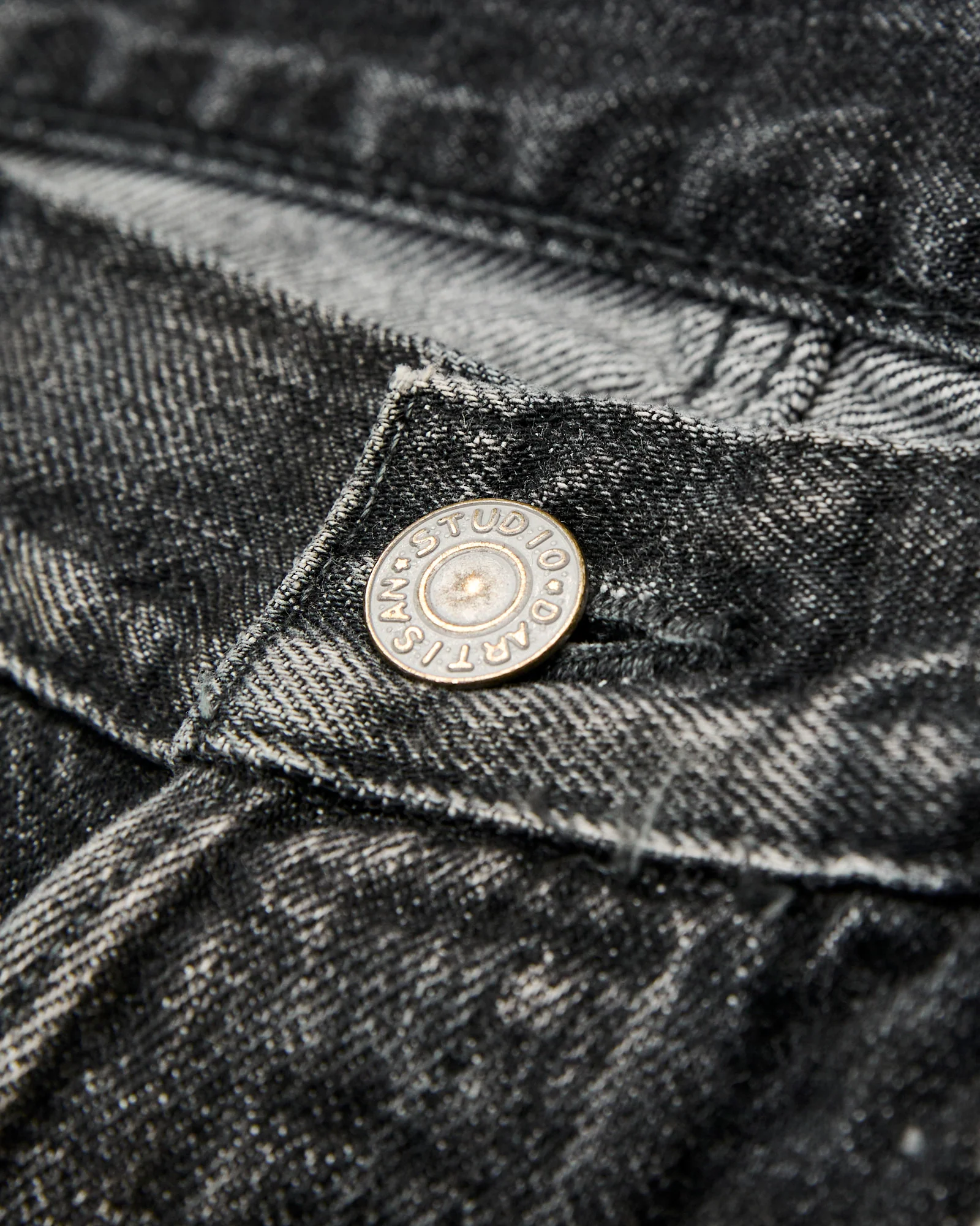D1890UBS 13oz Washed Black Selvedge Denim - Loose Straight Fit - Image 5