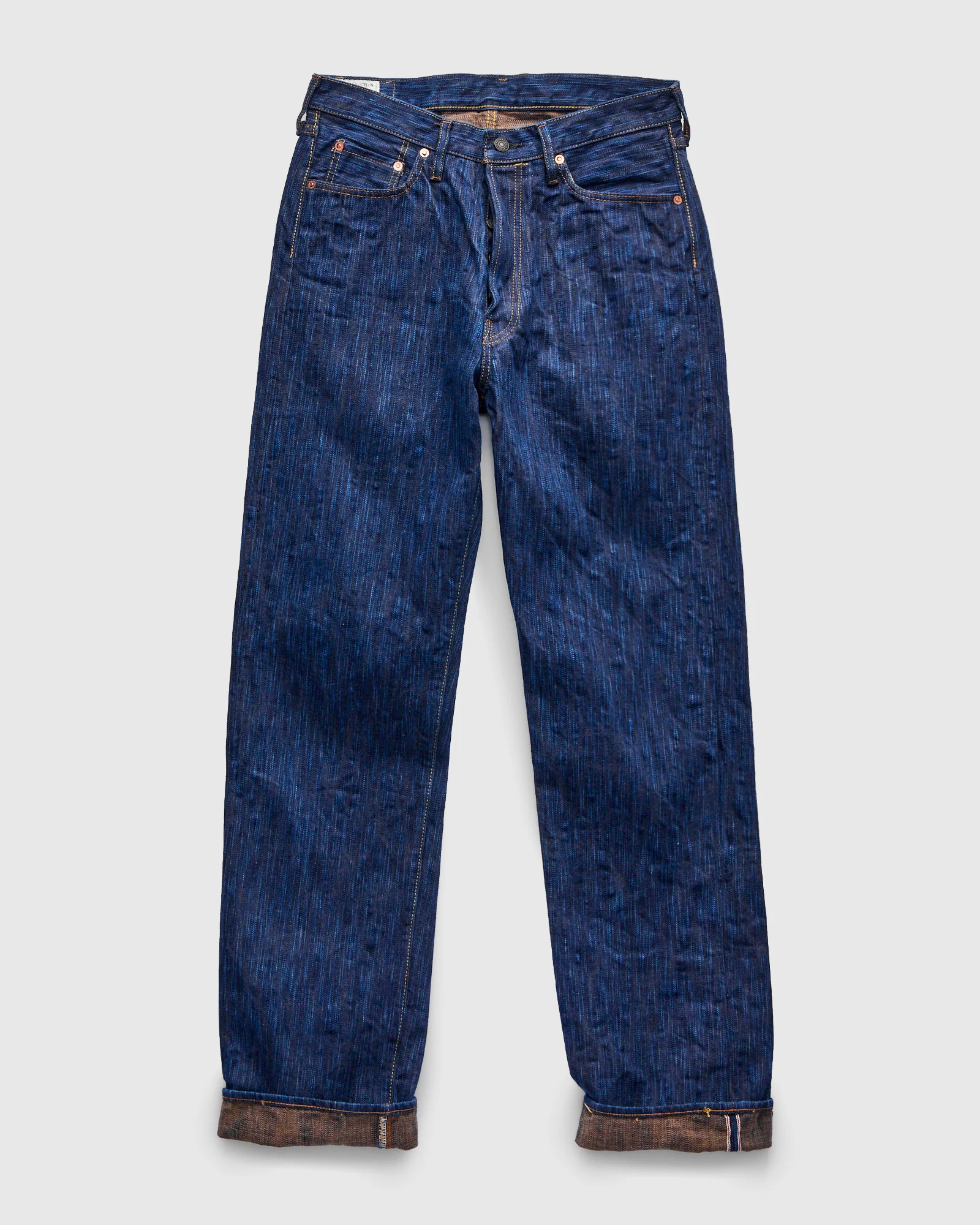 D1905S "Awa Shoai Kakishibu" 15oz Natural Indigo Kakishibu Selvedge Jeans - Regular Straight Fit - Image 2