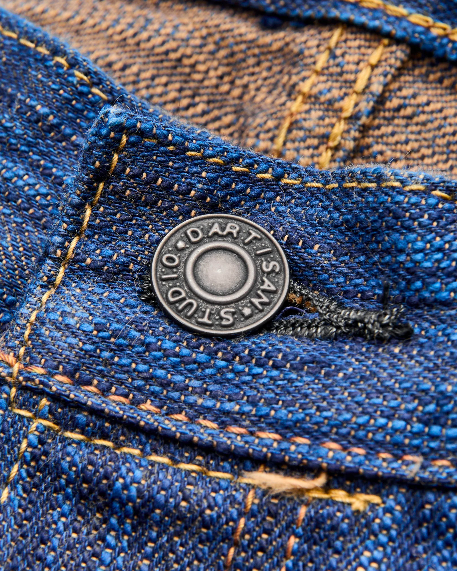D1905S "Awa Shoai Kakishibu" 15oz Natural Indigo Kakishibu Selvedge Jeans - Regular Straight Fit - Image 6