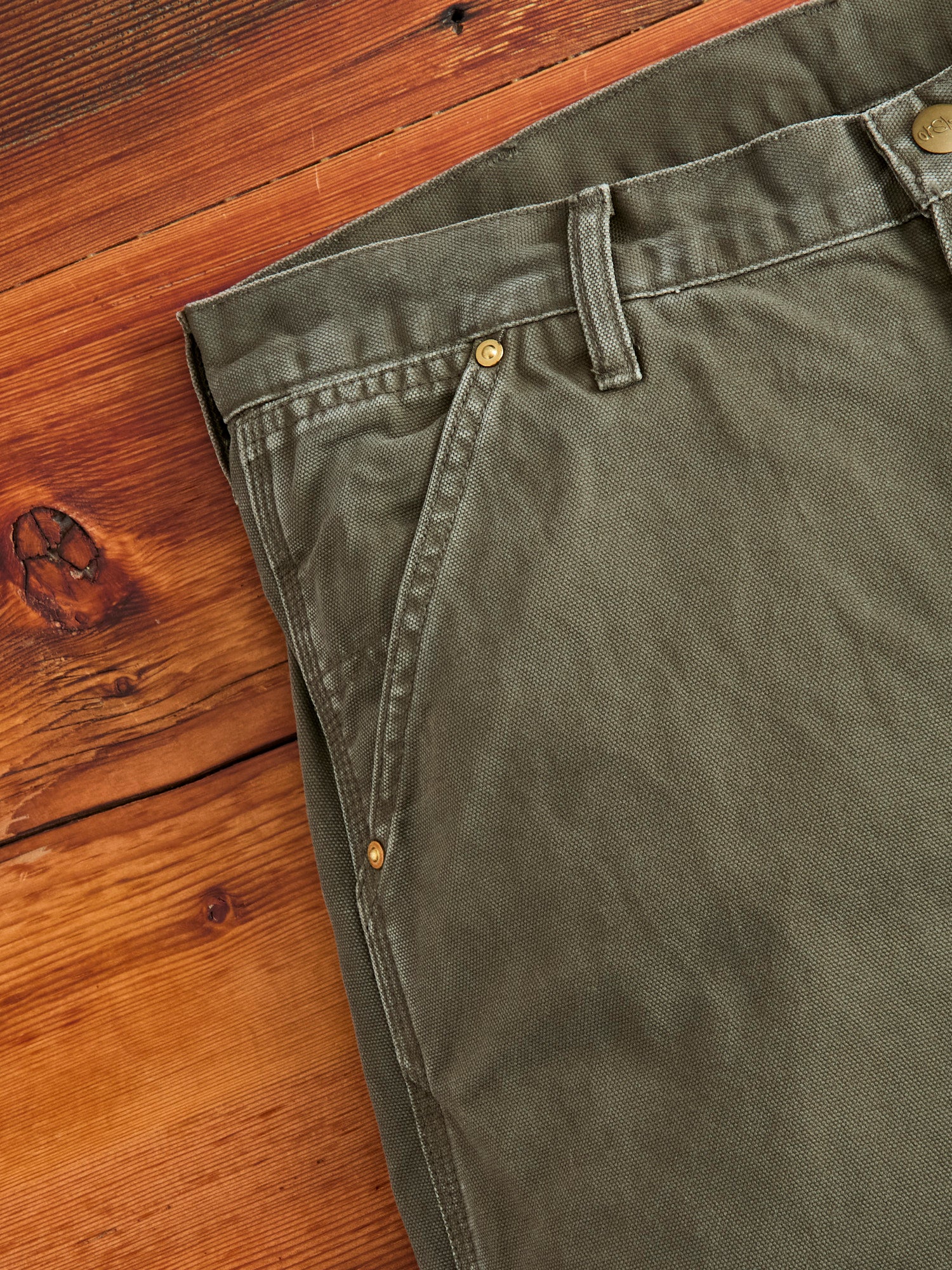 Dad's Fit Painter Pants in Army Green - Image 5