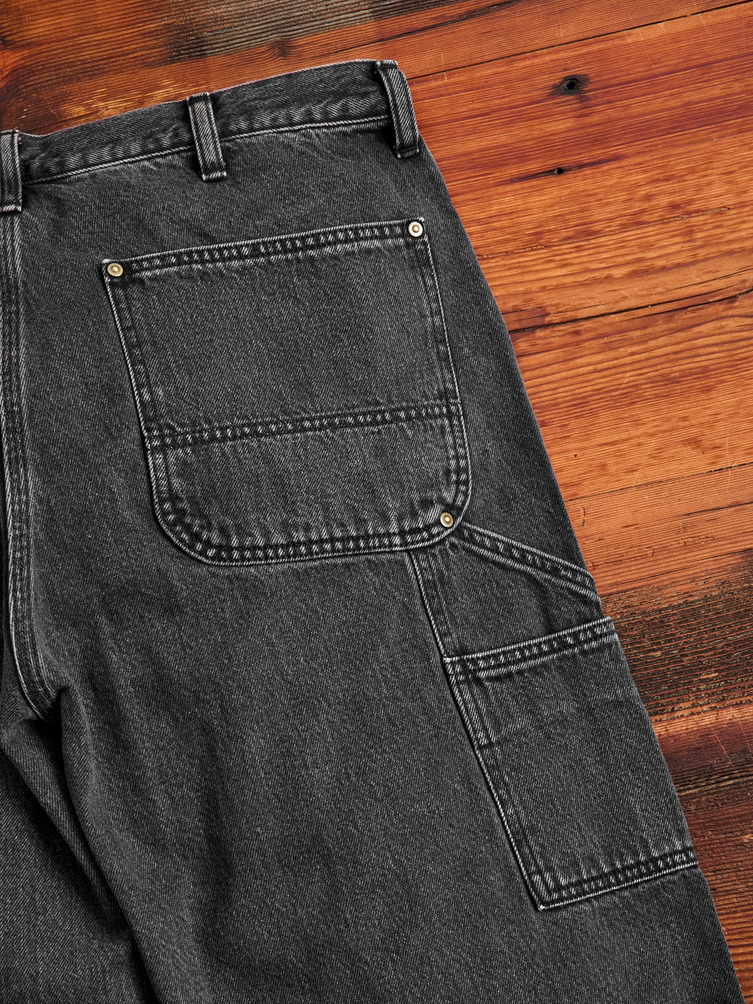 Dad's Fit Painter Pants in Black Stone Denim - Image 6