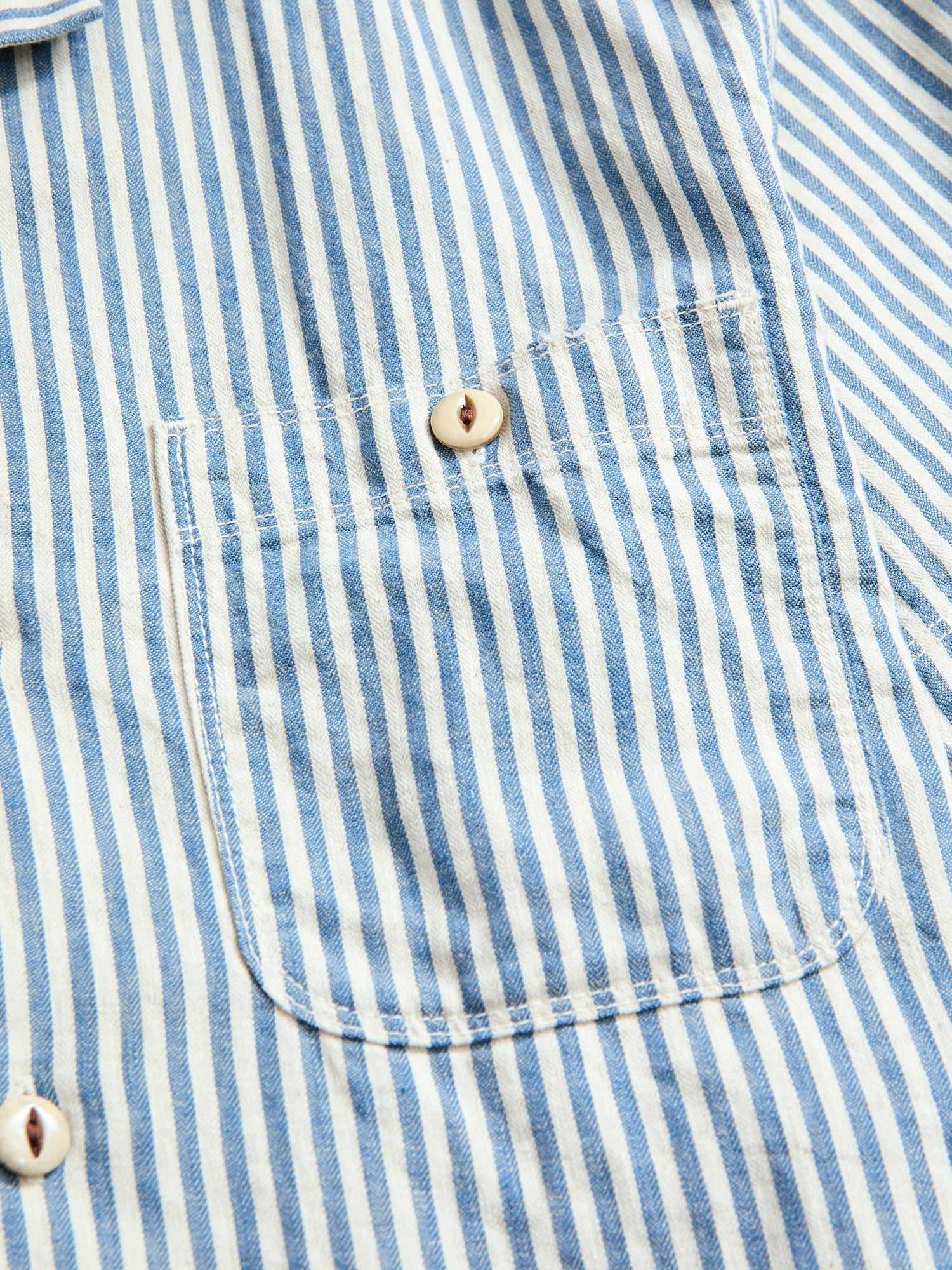 Dayton Short Sleeve Work Shirt in Marine Stripe - Image 5