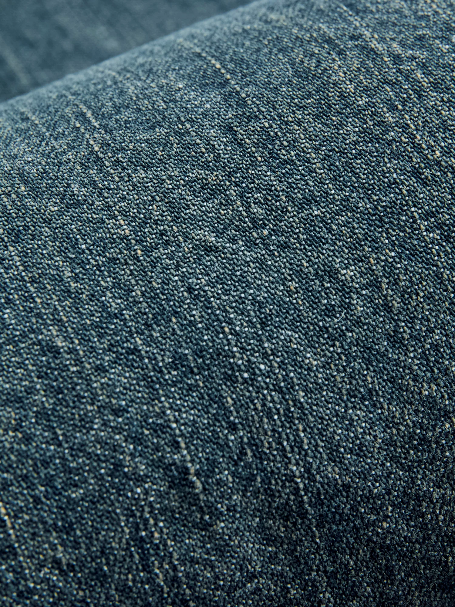 Denim Western Button-Down Shirt in Indigo-Camel Double Dye - Image 7