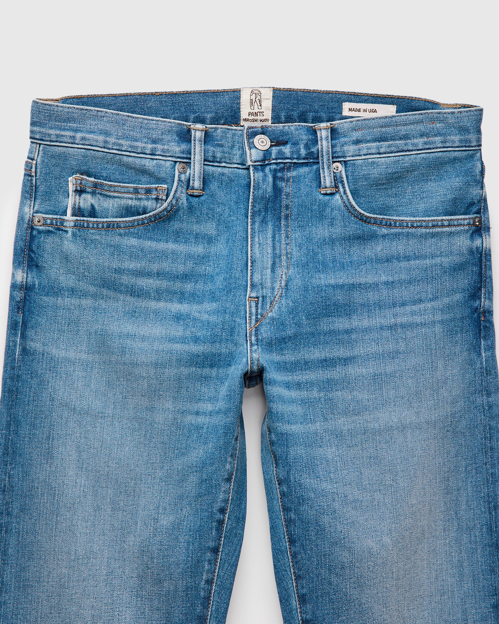 "Dennis" 10.5oz Indigo Washed Stretch Selvedge Denim - Pen Slim - Image 7