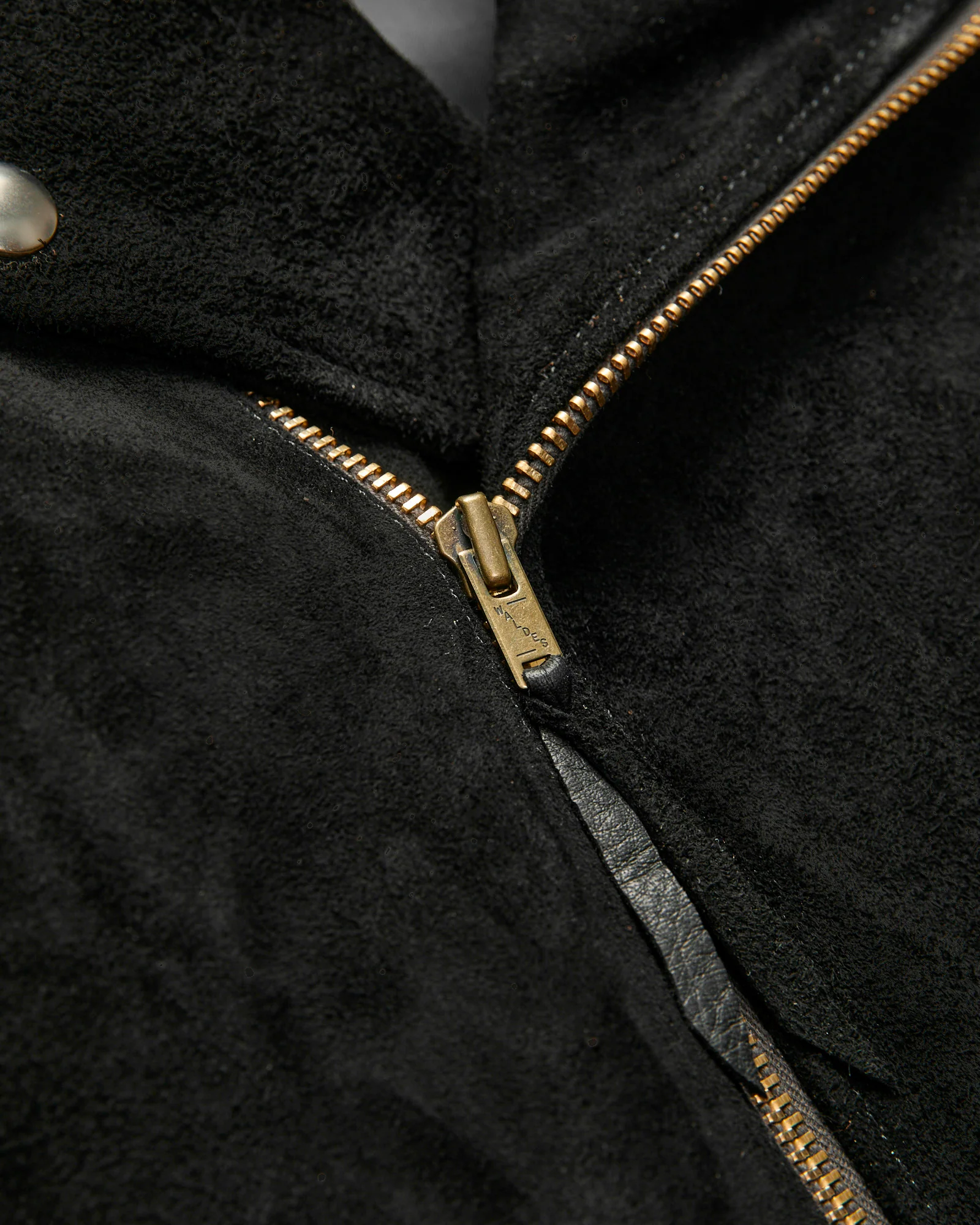 "Deviant" Horsehide Suede Jacket in Black - Image 6