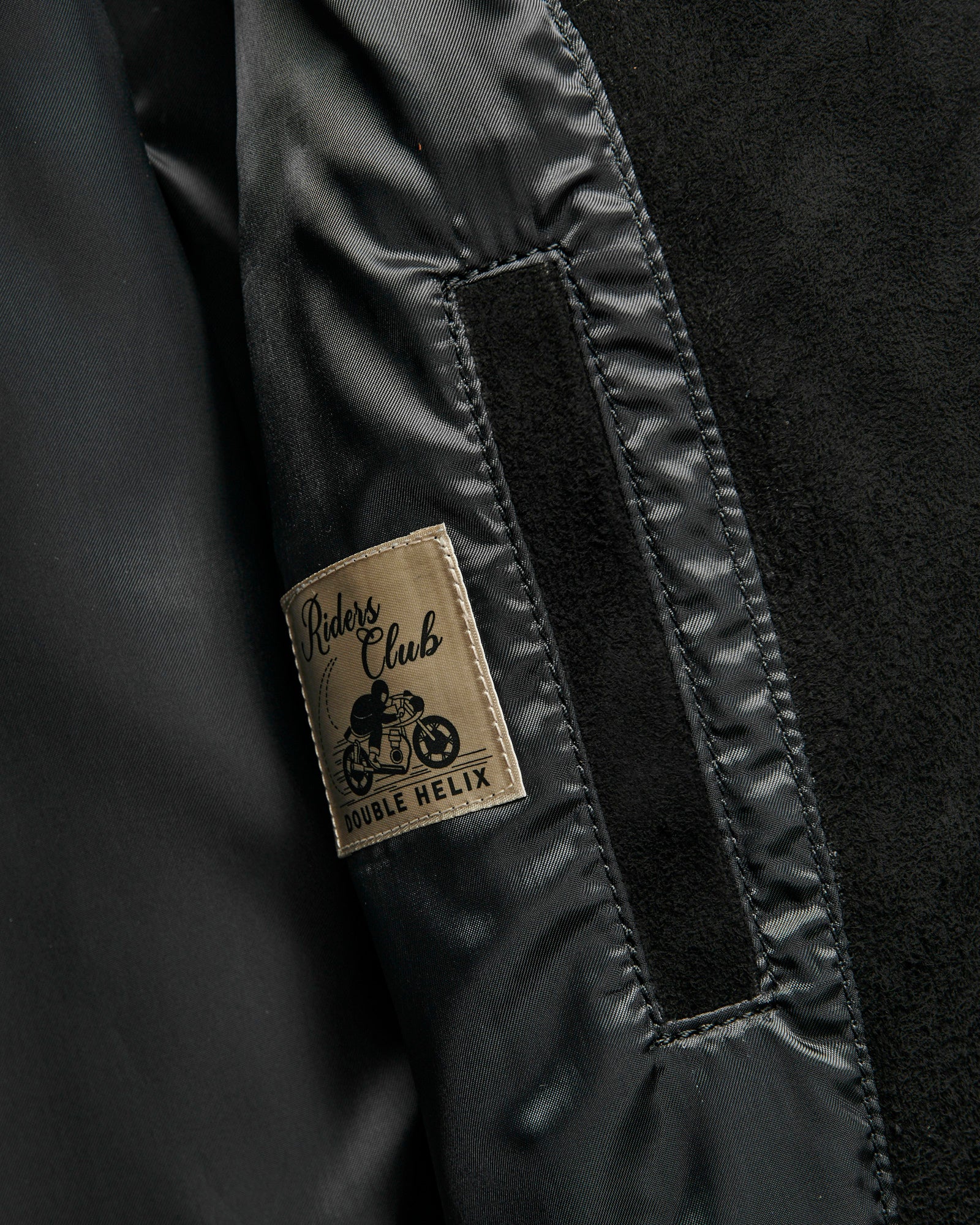 "Deviant" Horsehide Suede Jacket in Black - Image 8