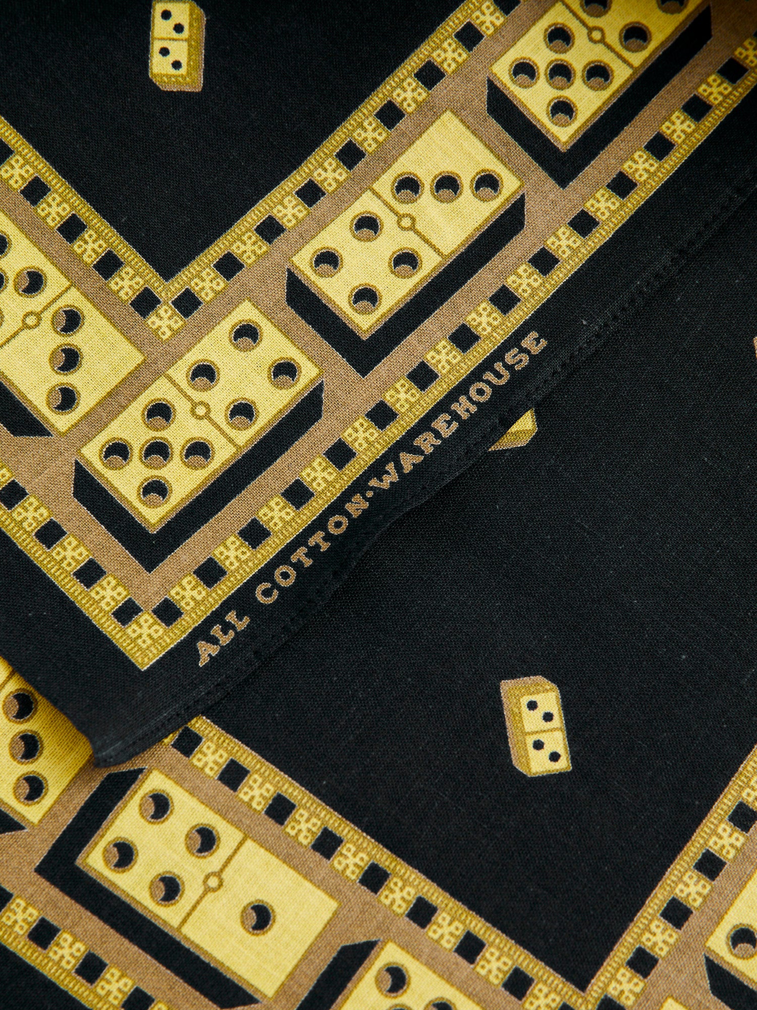 Domino Selvedge Bandanna in Black - Image 3