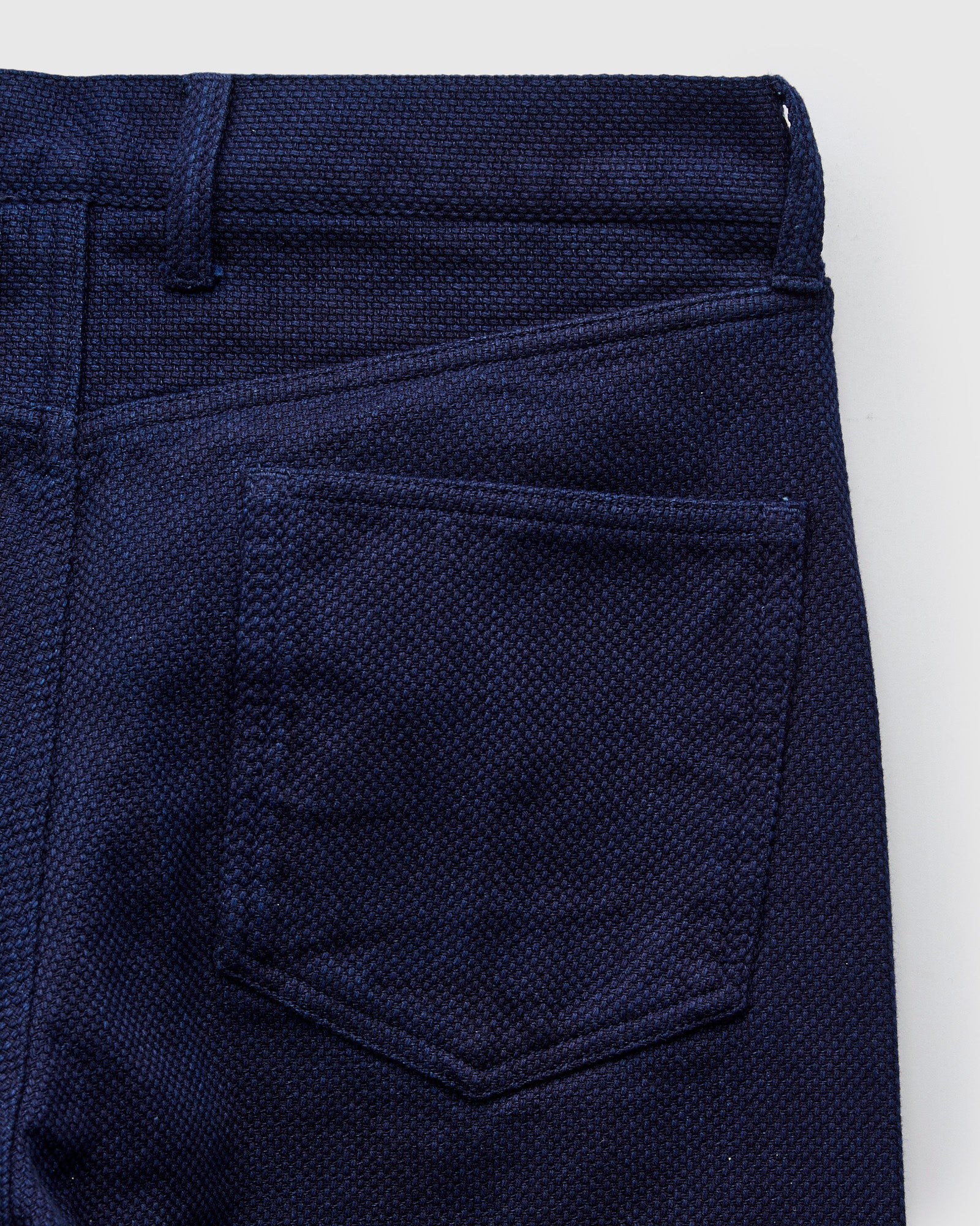 Double Cloth Sashiko Jeans in Hand Dyed Indigo - Image 3