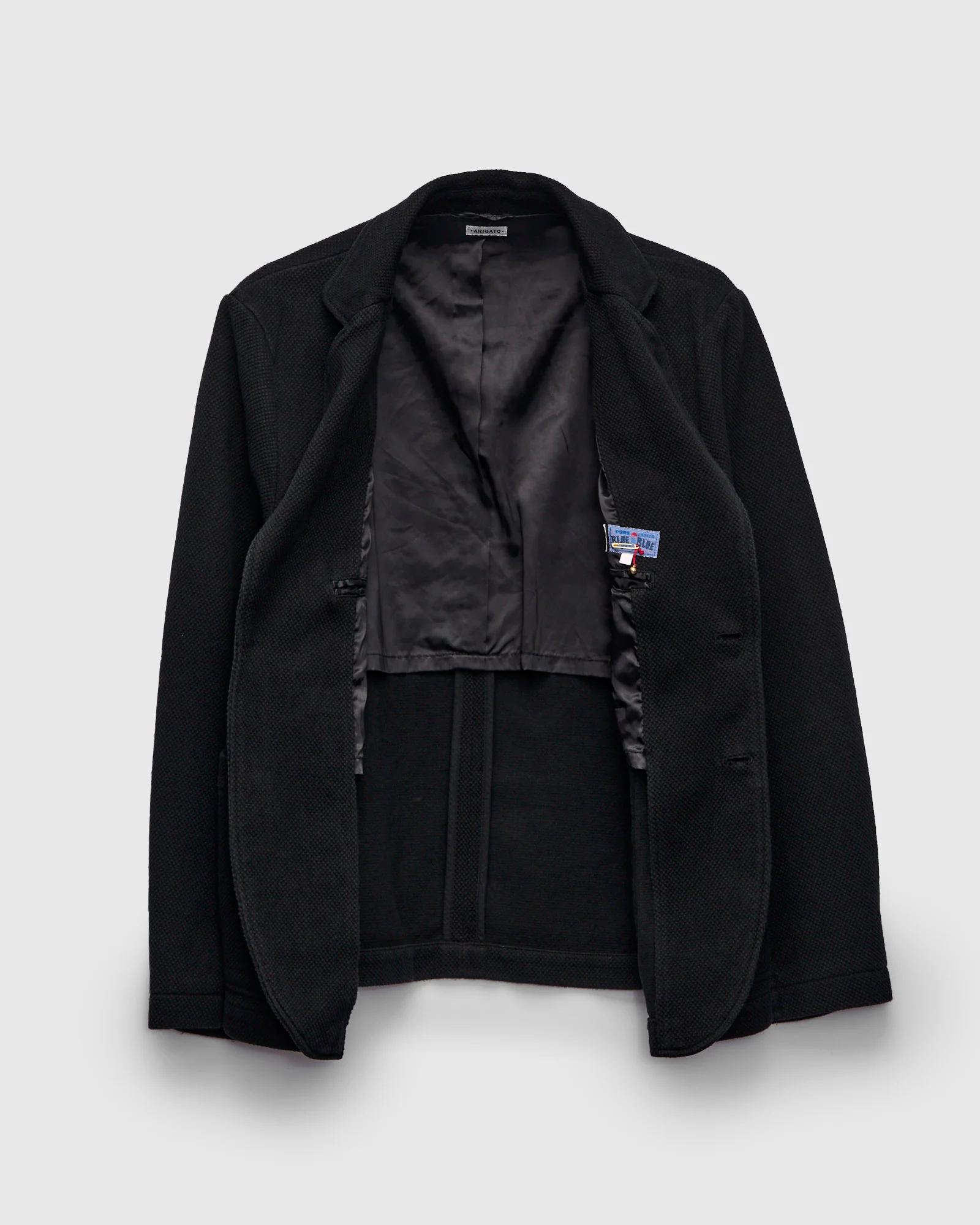 Double Cloth Sashiko Tailored Jacket in Black - Image 3