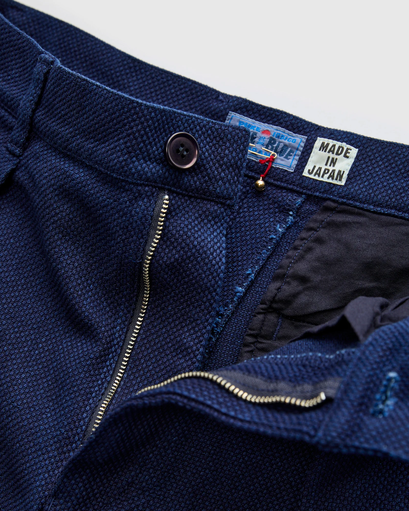 Double Cloth Sashiko Trousers in Hand Dyed Indigo - Image 6