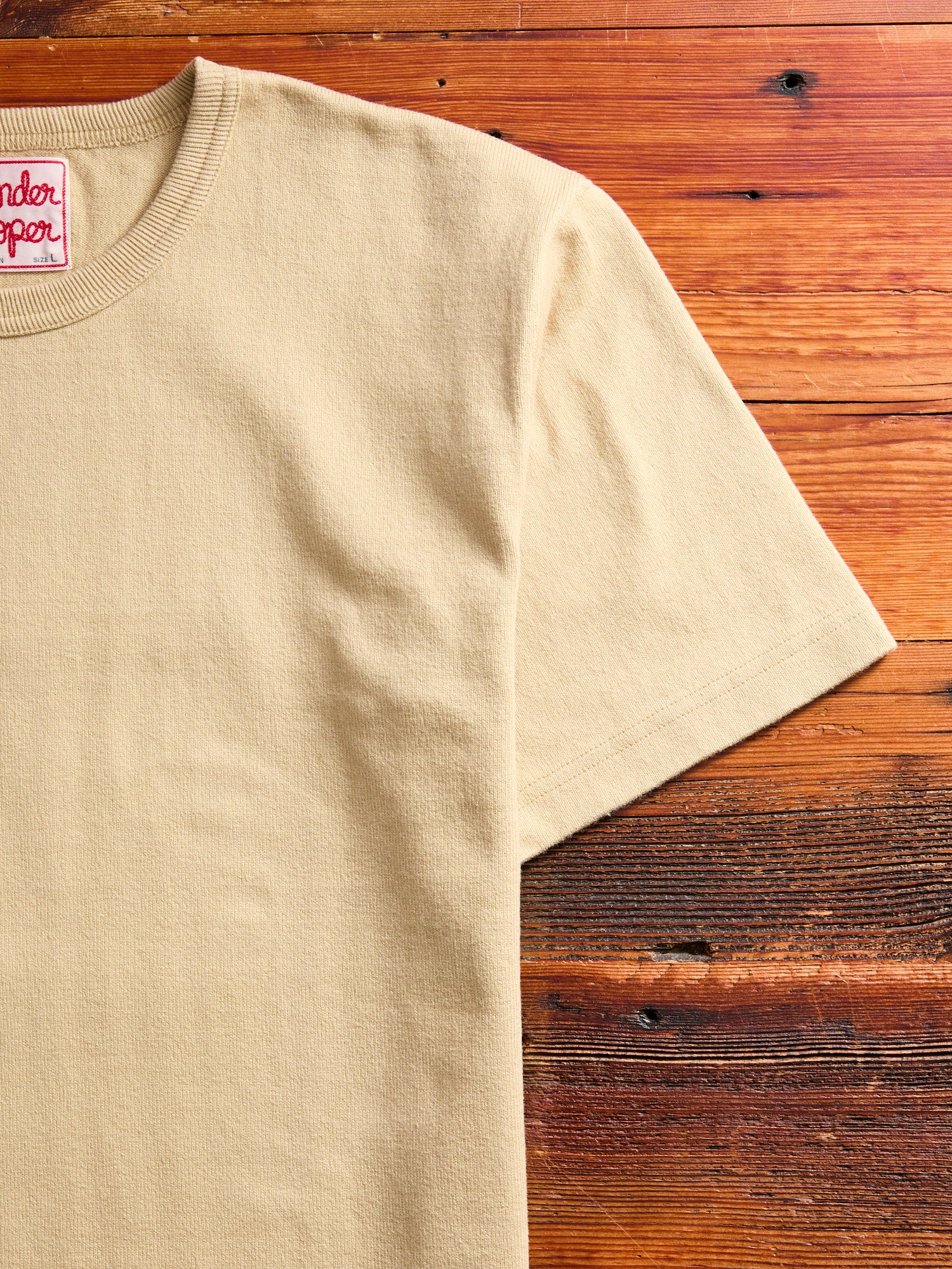 Double Heavyweight 12.1oz T-Shirt in Sand - Image 4