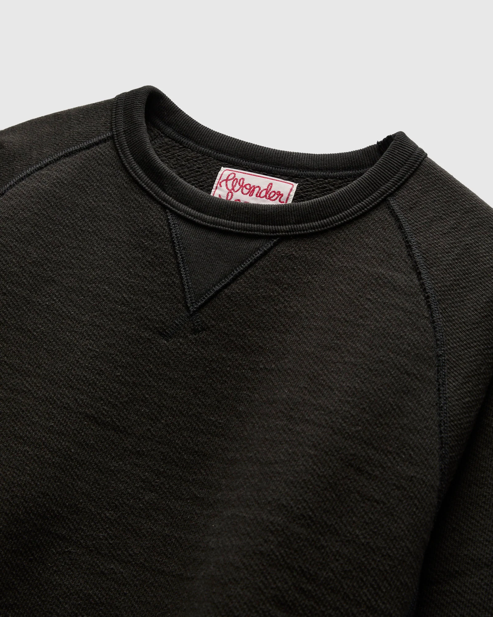 Double Heavyweight French Terry 25.8oz Crewneck in Sumi Black - Image 3