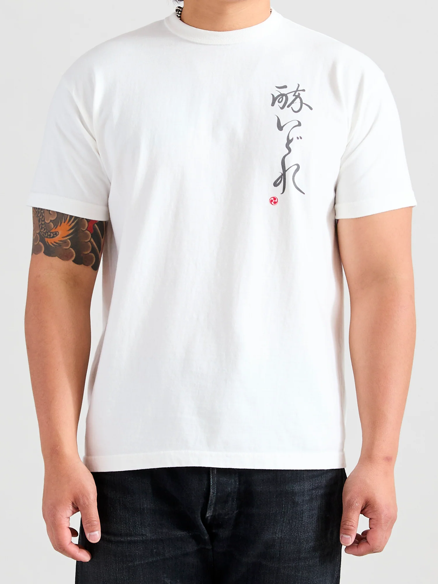 "Drunk" Heavyweight T-Shirt in White - Image 3