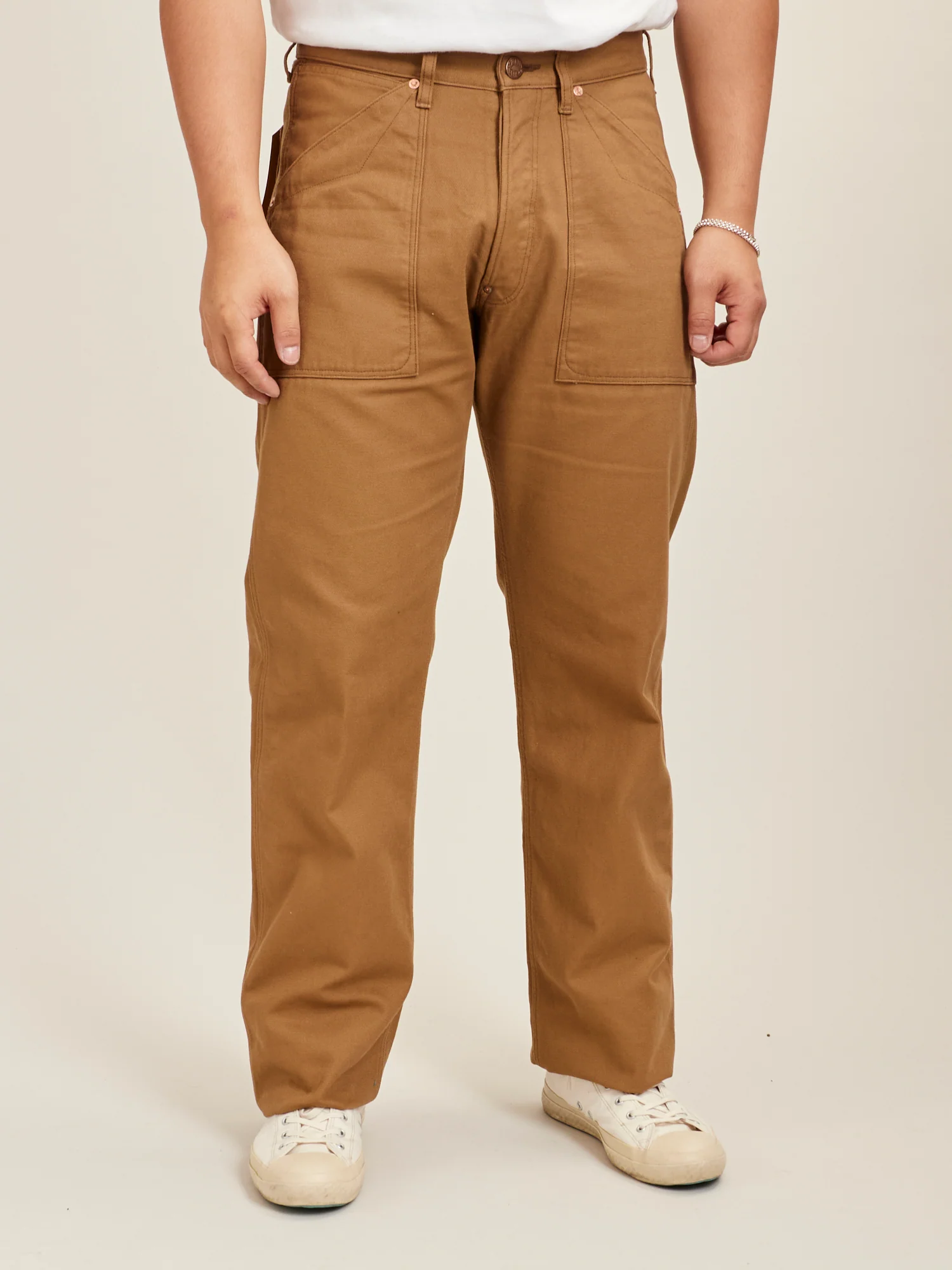 Duck Canvas Work Pants in Brown - Image 2