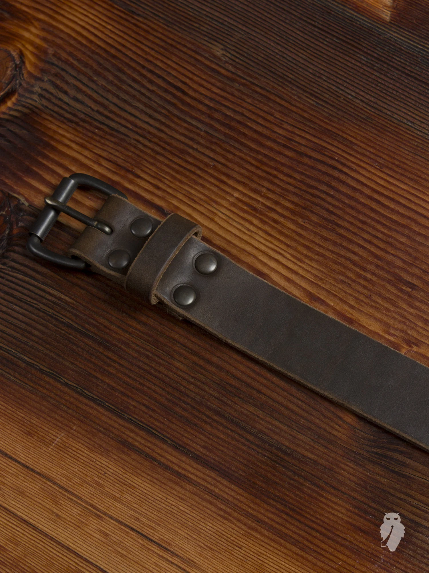"Dustin Belt" in Hand Stained Olive - Image 2