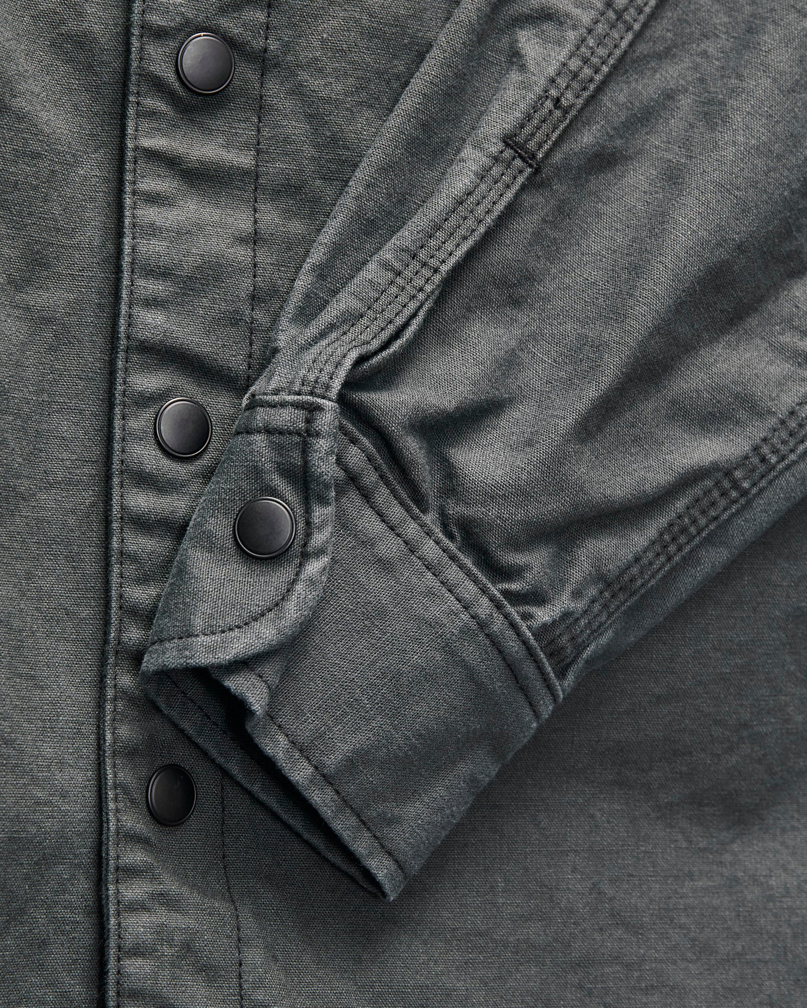 Dyed Canvas Work Shirt in Ash - Image 6