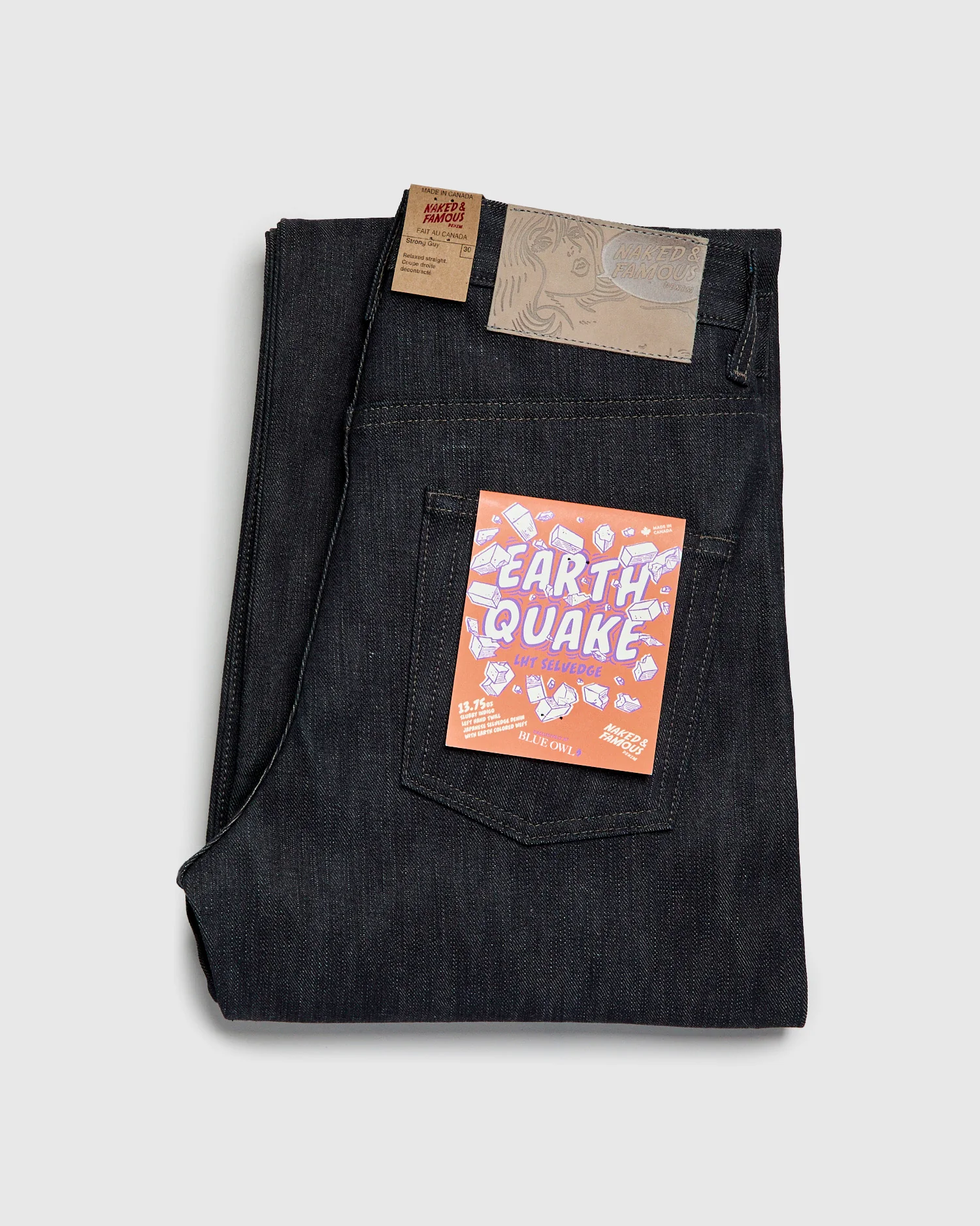 "Earthquake - Left Hand Twill" 13.75oz Slub Selvedge Denim - Strong Guy Fit