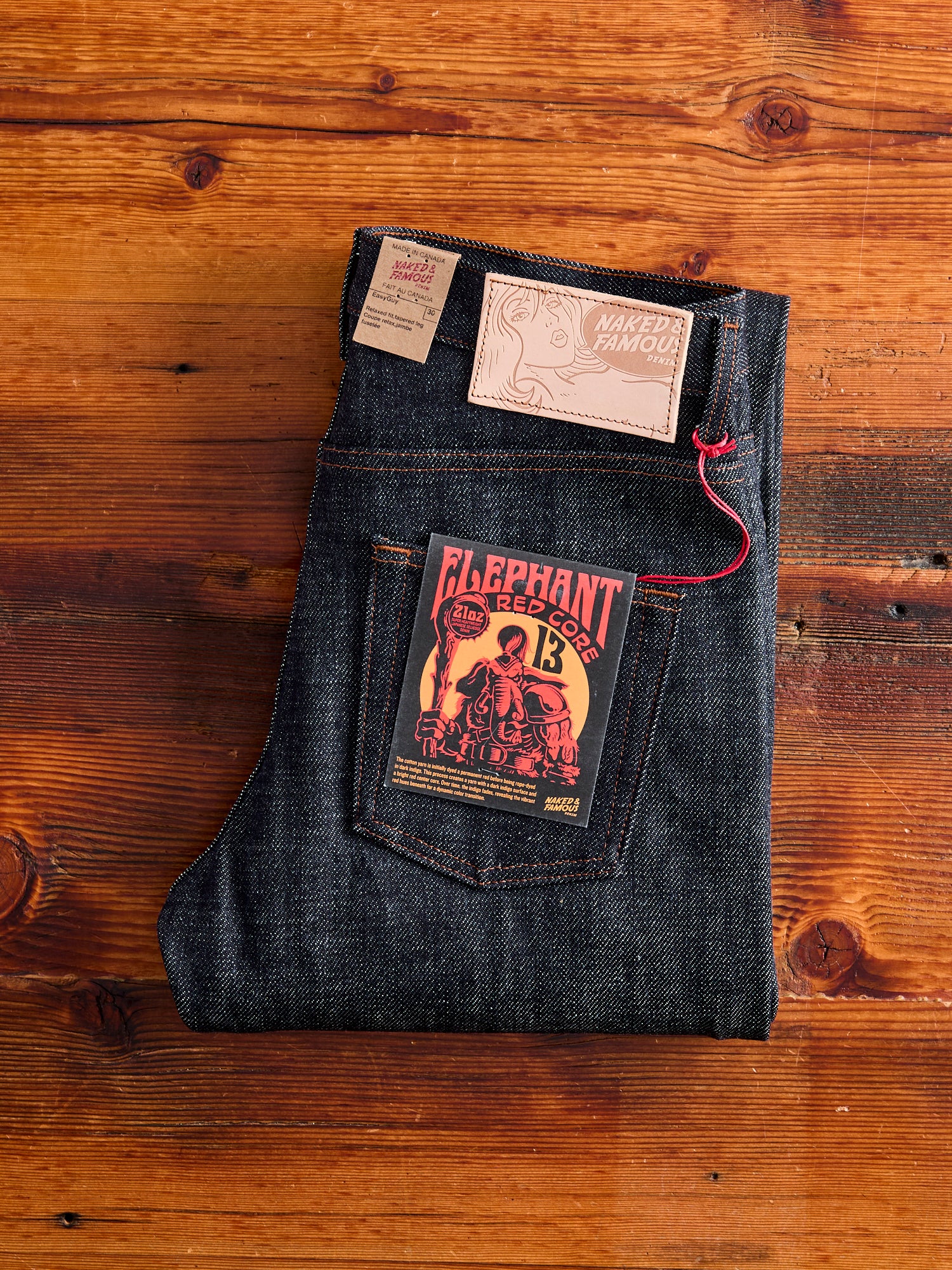 "Elephant 13 - Red Core" 21oz Selvedge Denim - Easy Guy Fit - Image 2