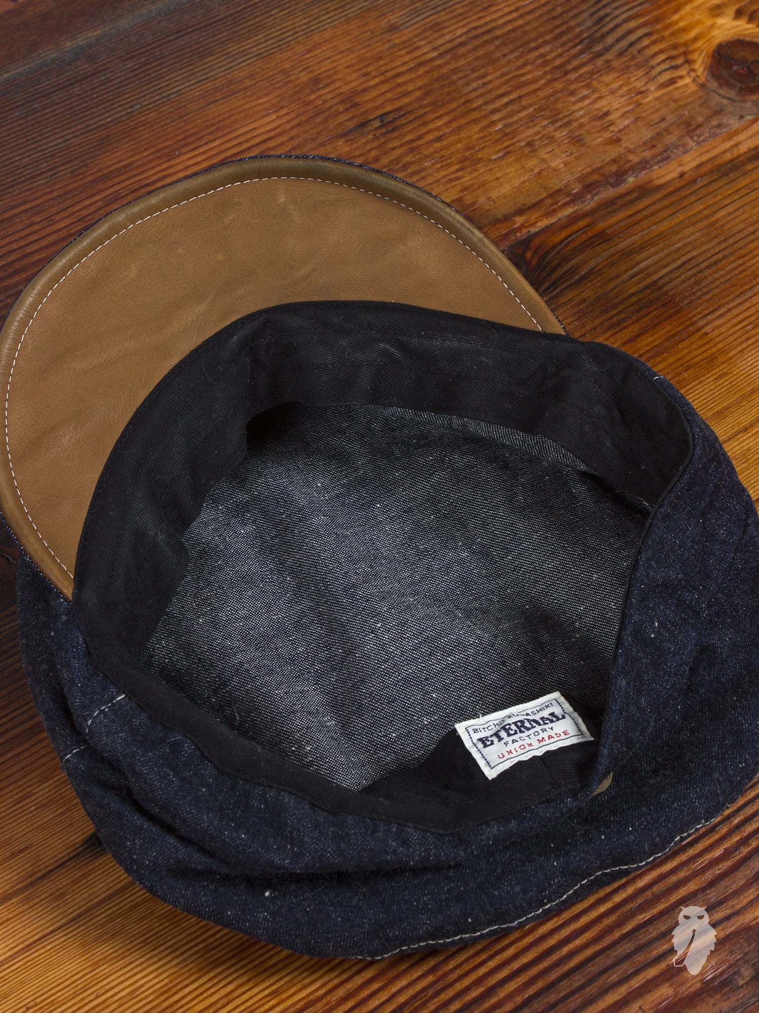 Unstructured Denim/Leather Engineer Cap - Image 4