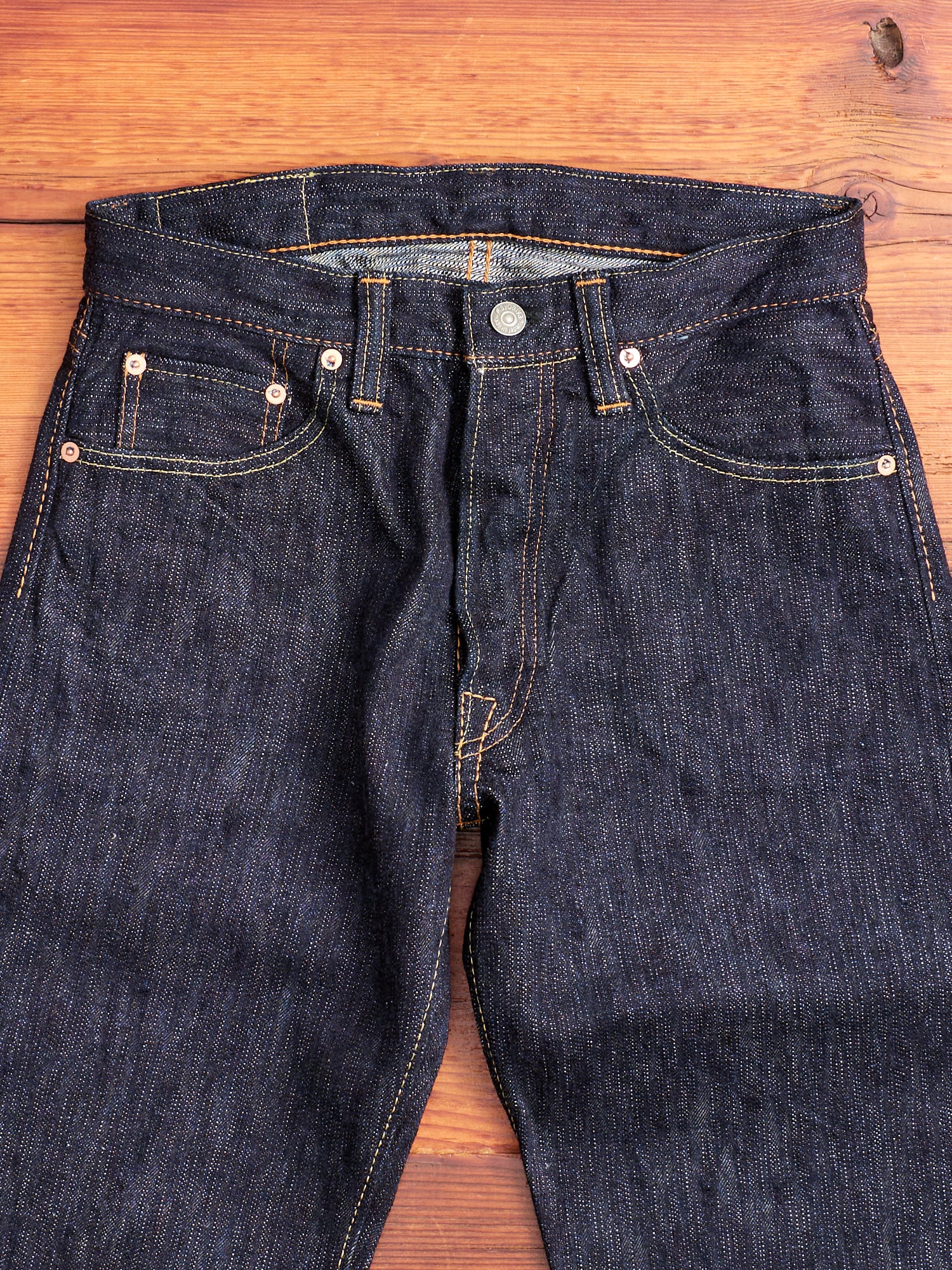 EX-003 "Extra Slub" 17.5oz Rinsed Selvedge Denim - Regular Straight Fit - Image 5