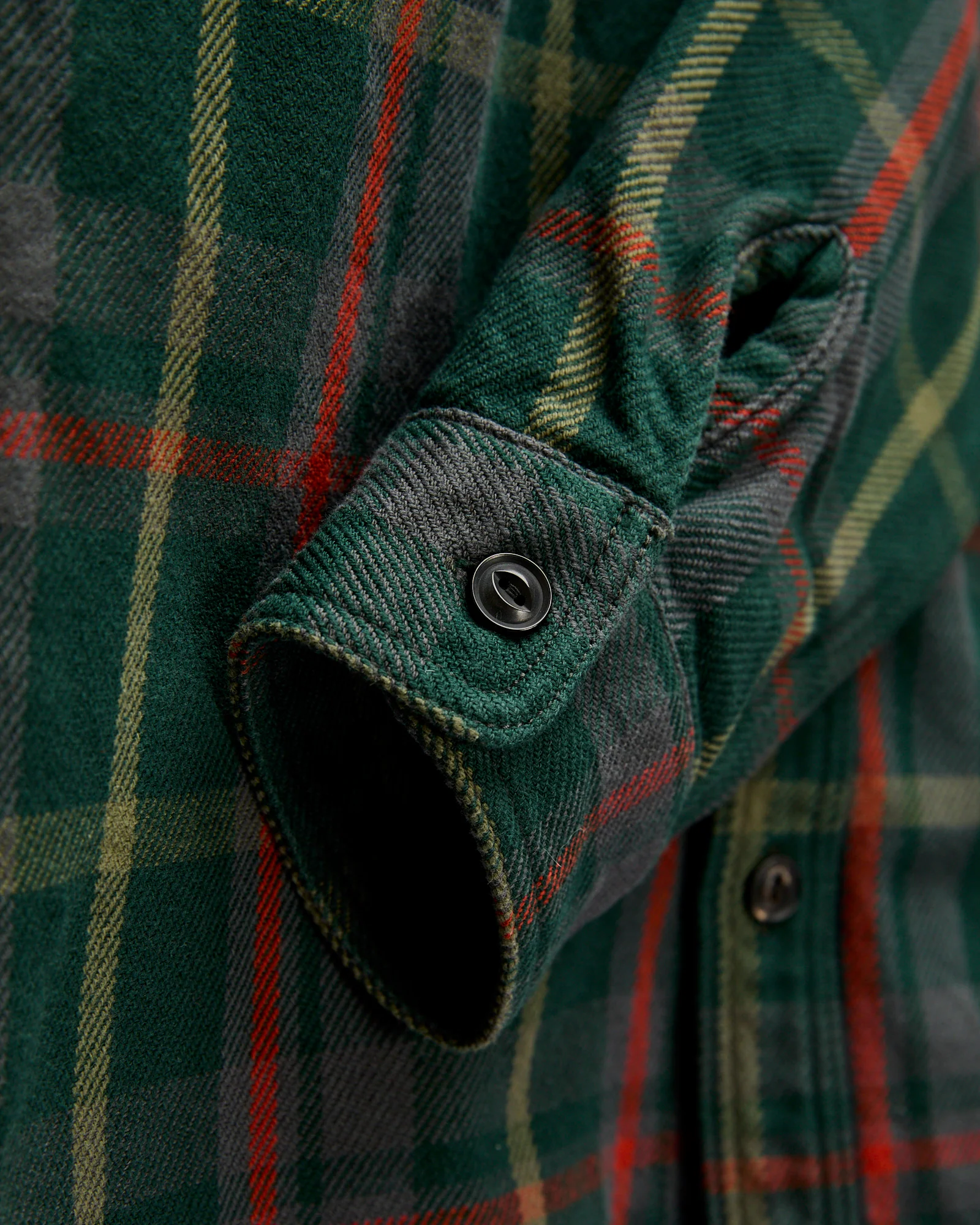 Extra Heavy Flannel Shirt in Pine Green - Image 5
