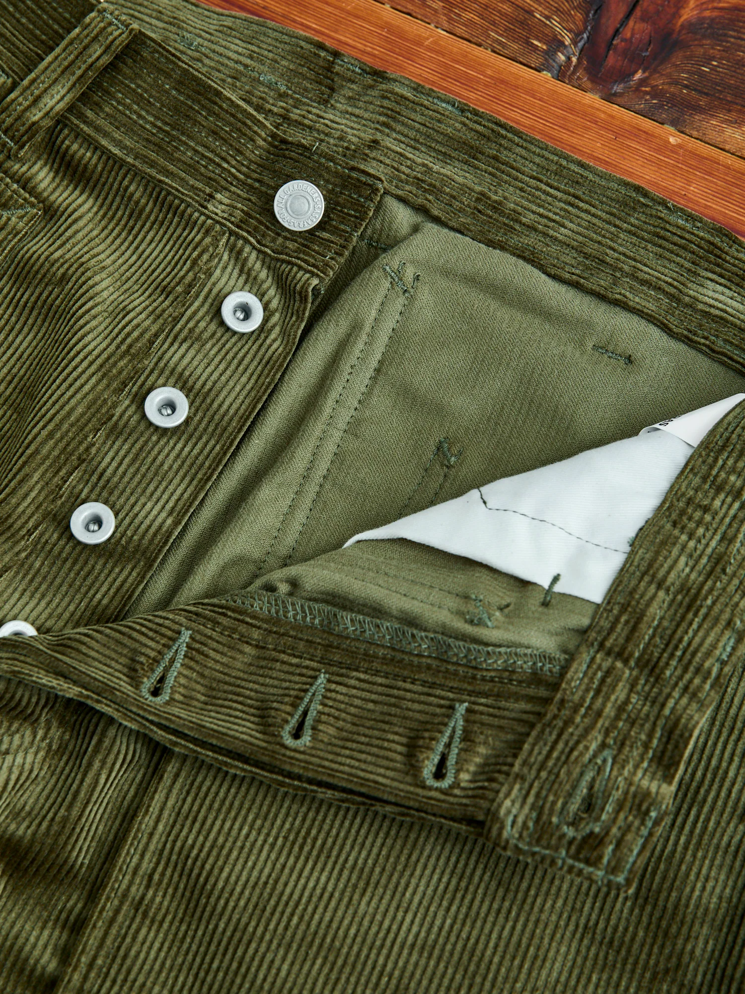 Fall Leaf Gardener Pants in Olive 9W Corduroy - Image 9