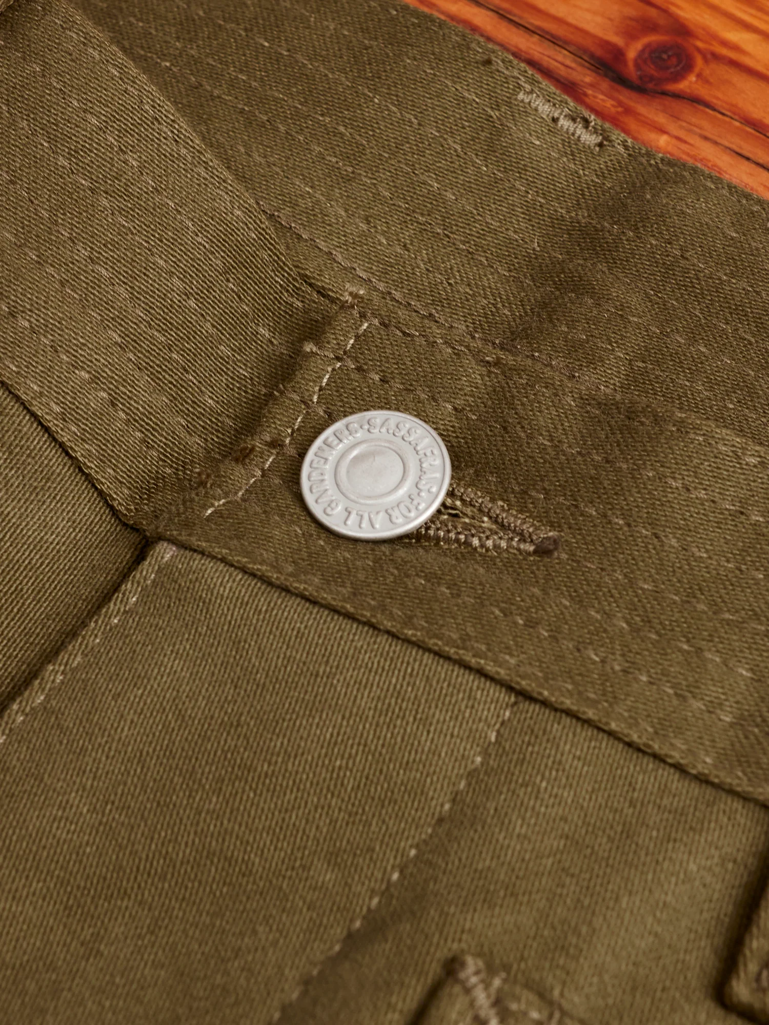 Fall Leaf Tough Pants in Olive Work Satin - Image 6
