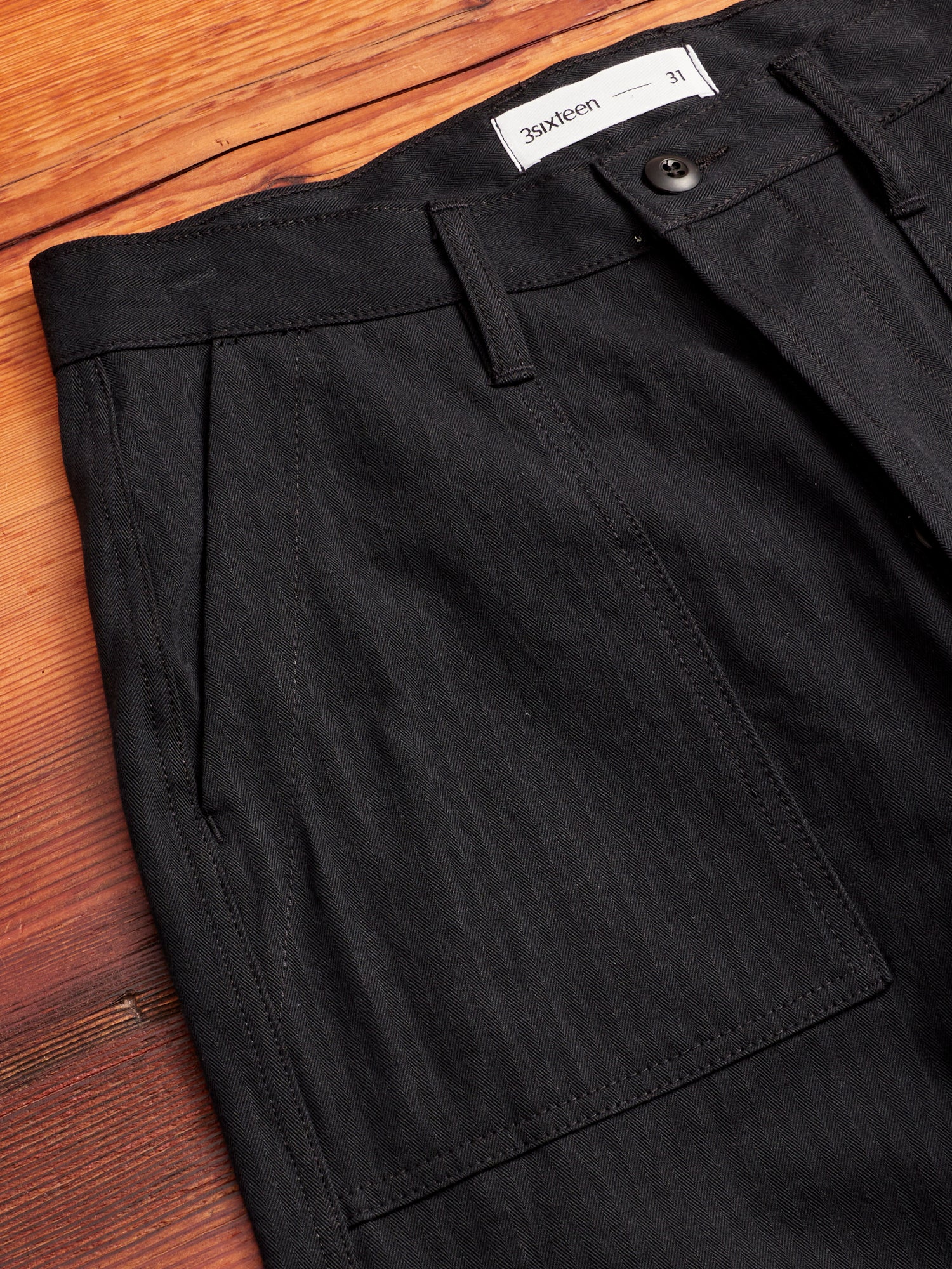Fatigue Pant in Black Washed HBT - Image 4