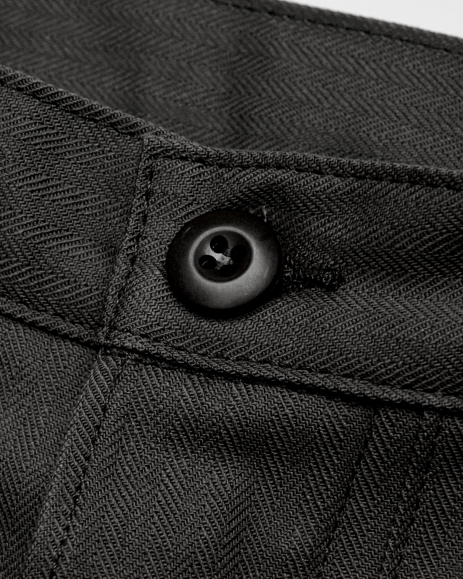 "Fatigue Pants" in 10oz Black Herringbone - Image 5