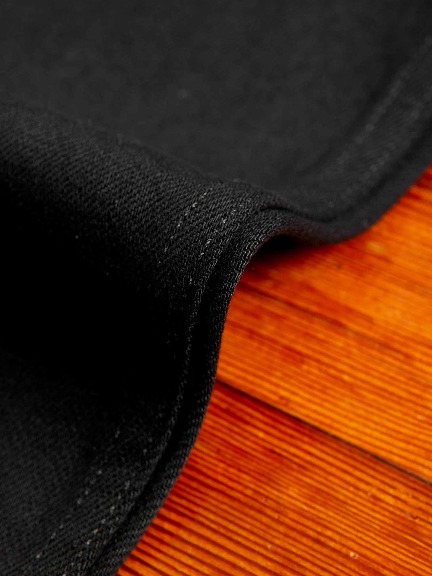 Fatigue Pants in Black Cotton Bull Denim - Image 7