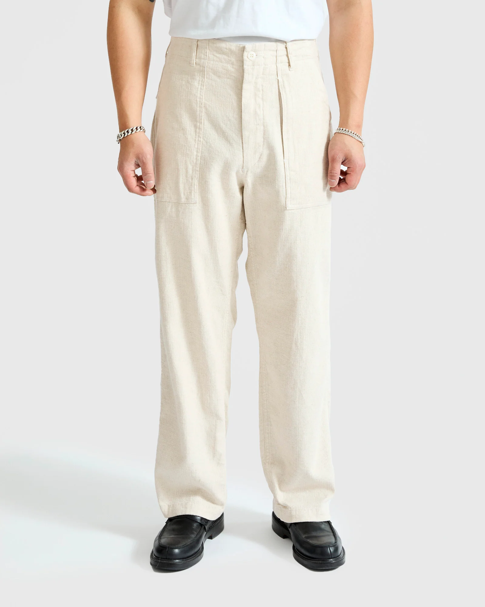 Fatigue Pants in Natural Cotton Linen Java Cloth - Image 2